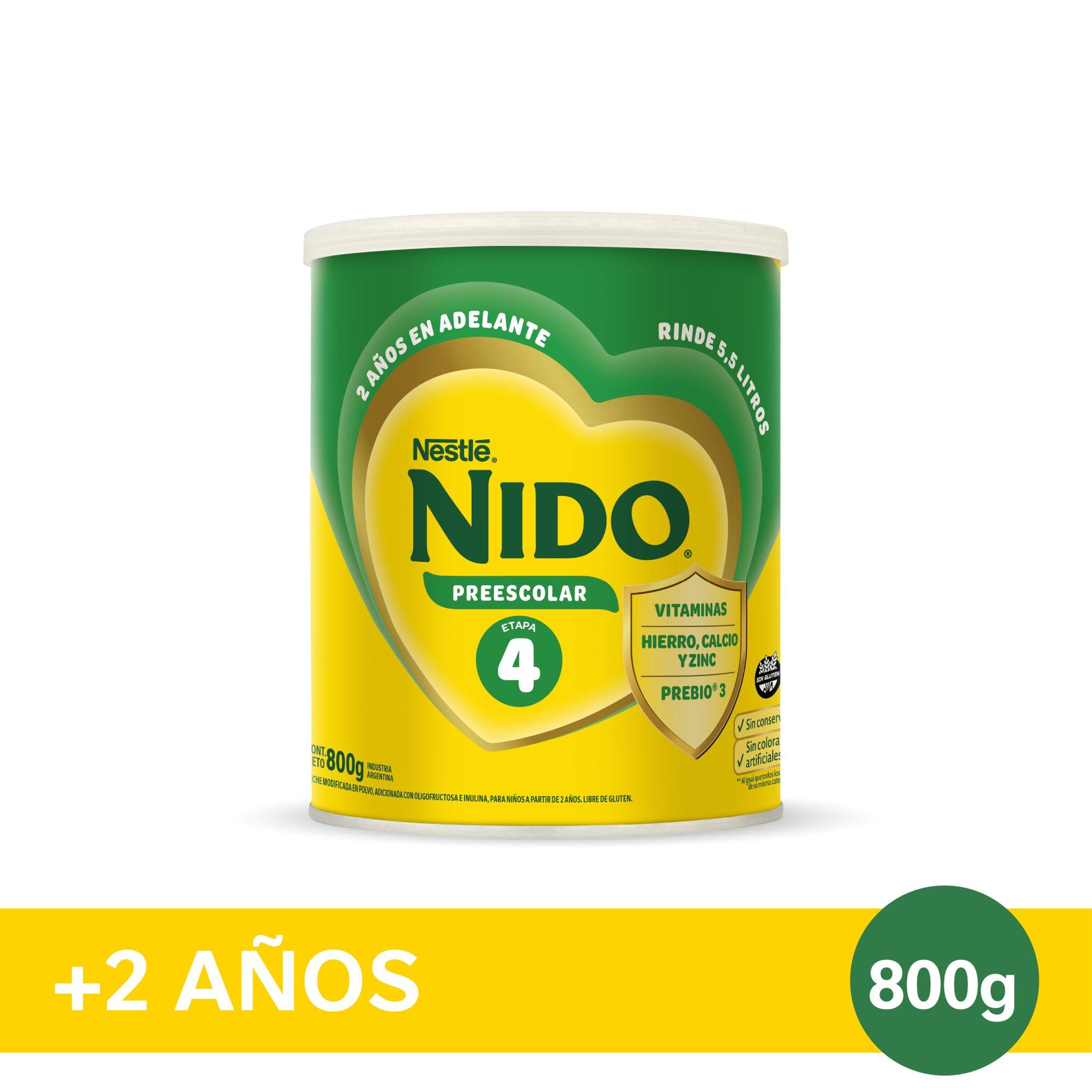 LECHE EN POLVO NIDO 4 PREBIO 3 LATA x 800g