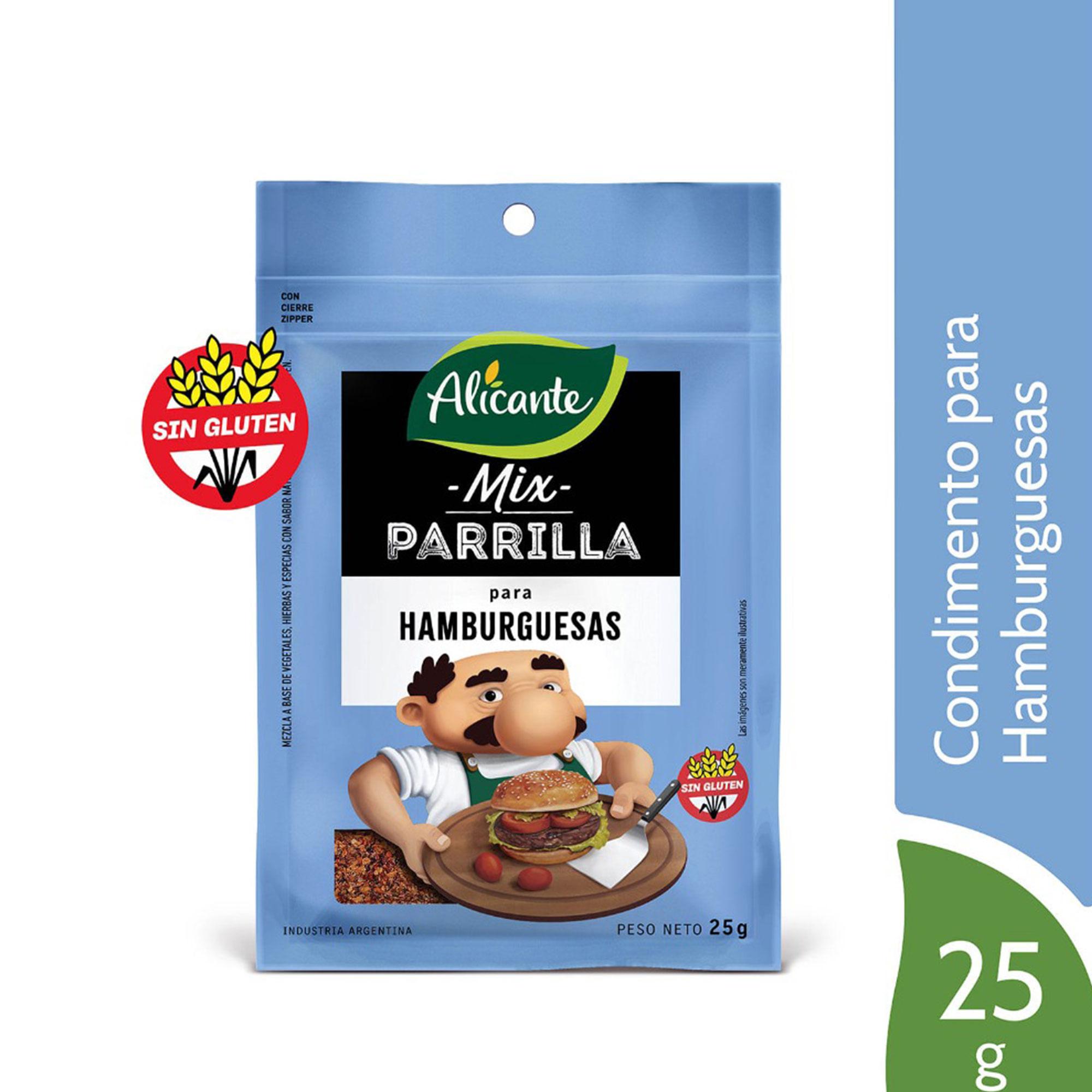 MIX PARRILLA HAMBURGUESAS ALICANTE X25GRS