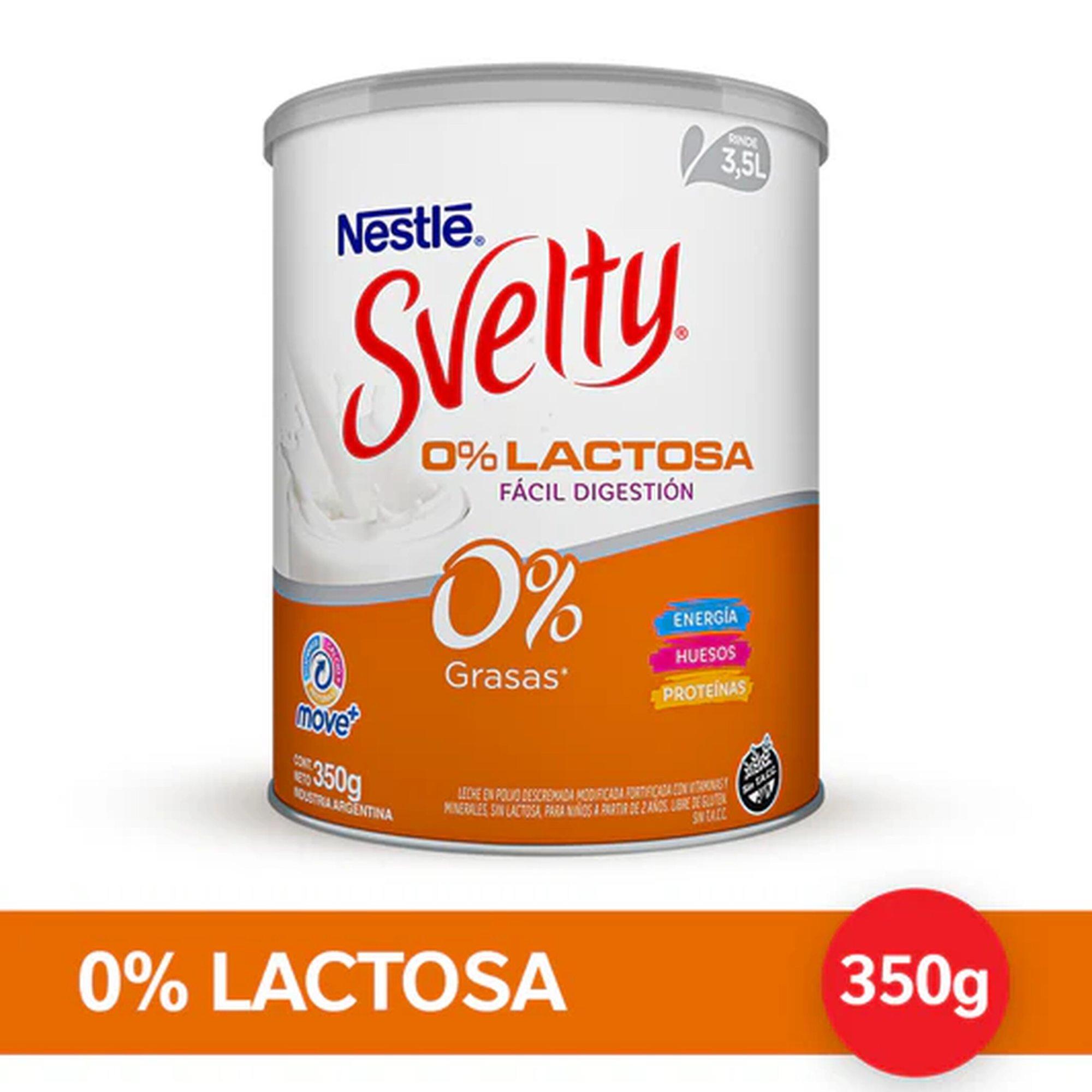 LECHE EN POLVO 0% LACTOSA SVELTY LATA x 350g