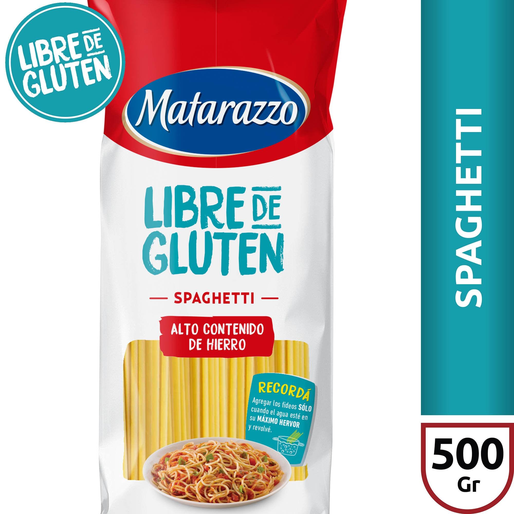 FIDEOS SPAGHETTI  MATARAZZO S/GLUTEN X 500G