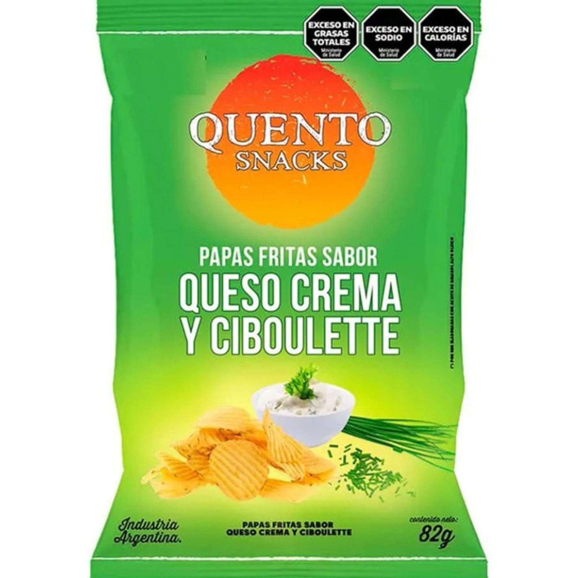 PAPAS CEBOLLA Y CIBOULETTE QUENTO x 82g