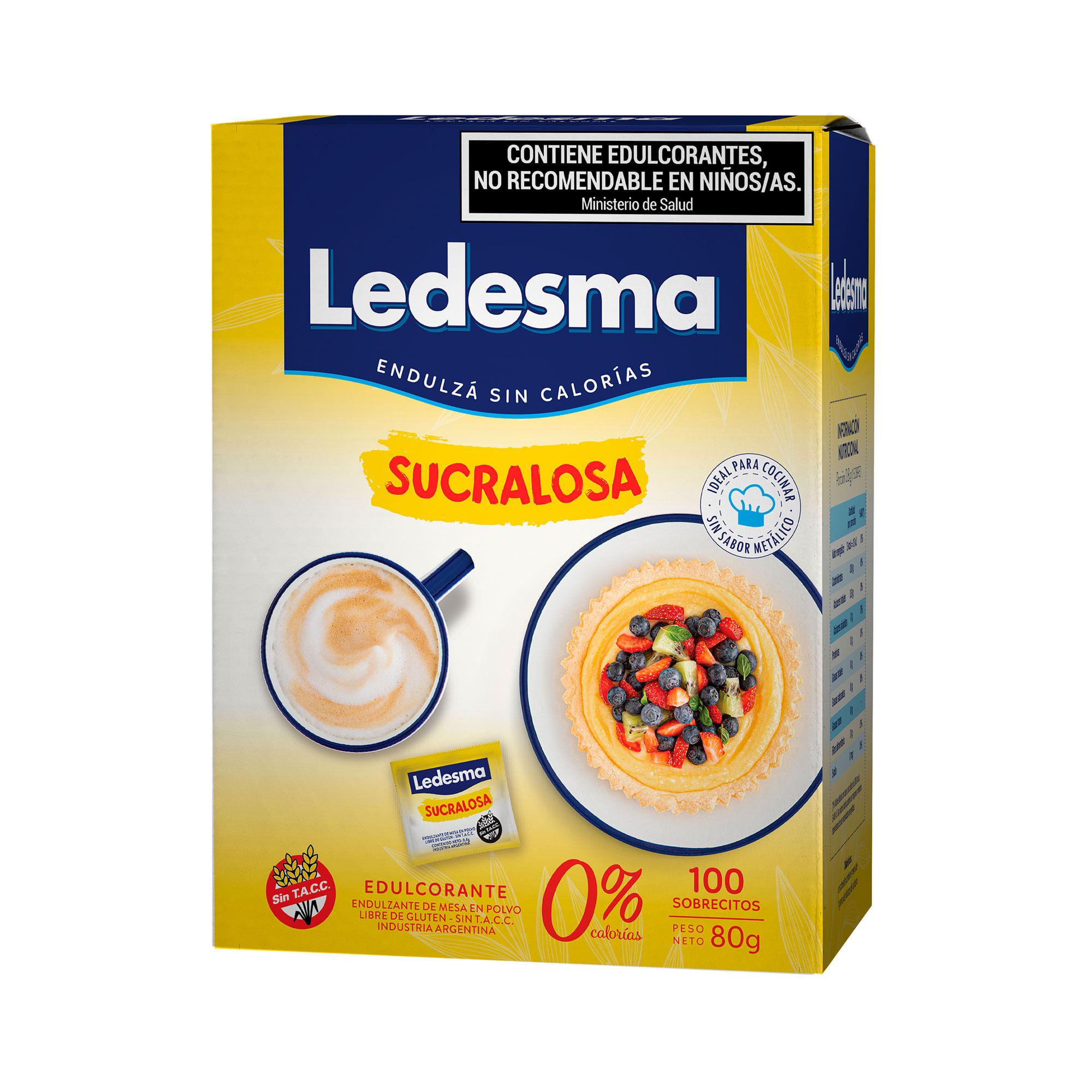 EDULCORANTE SUCRALOSA LEDESMA x 100 SOBRES