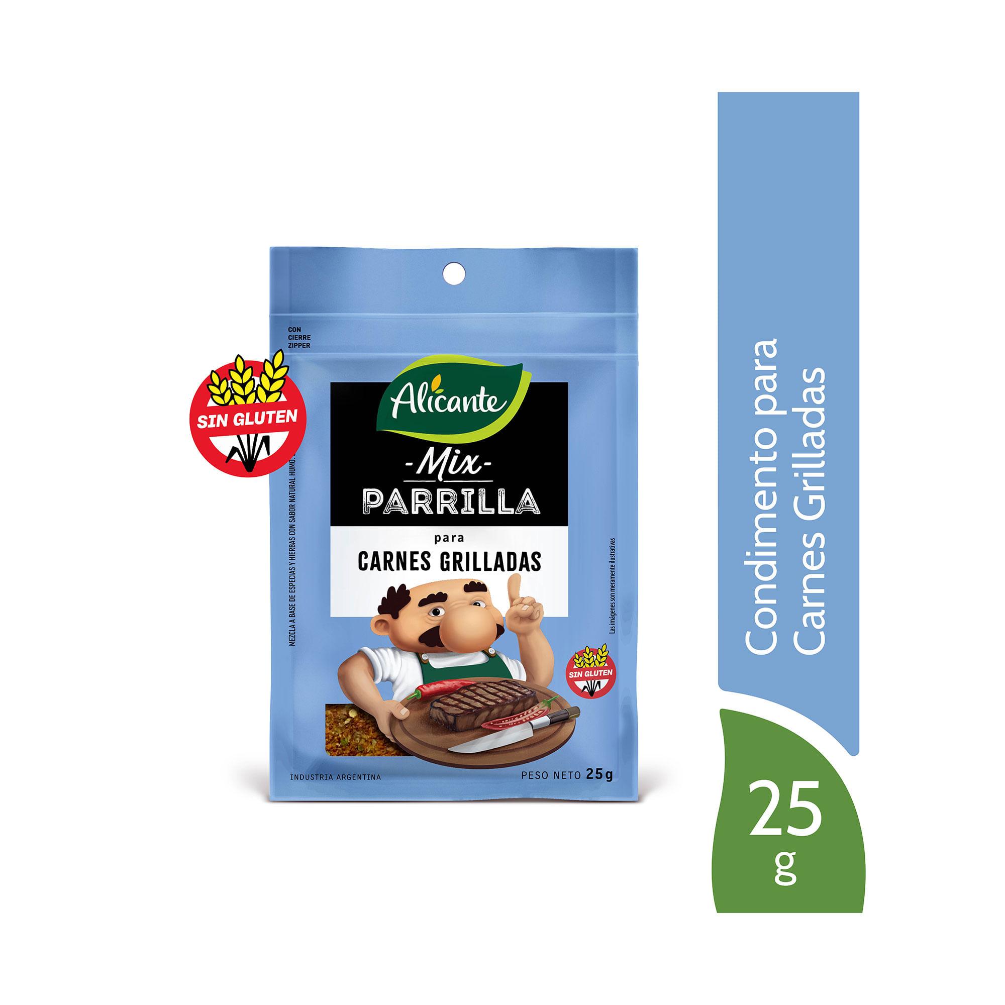 MIX PARRILLA CARNES GRILLADAS ALICANTE X25GRS