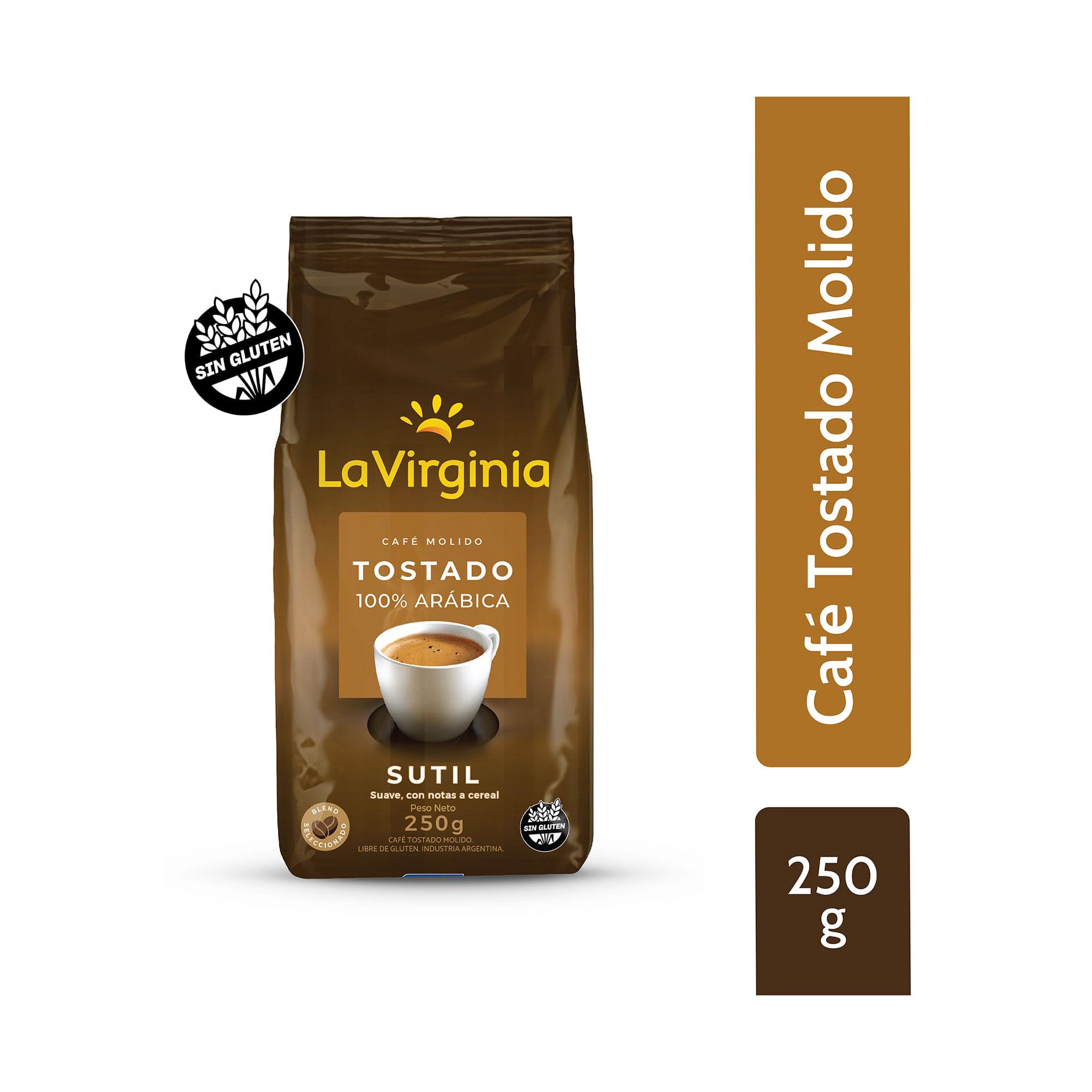 CAFE MOLIDO TOSTADO SUTIL LA VIRGINIA x 250g