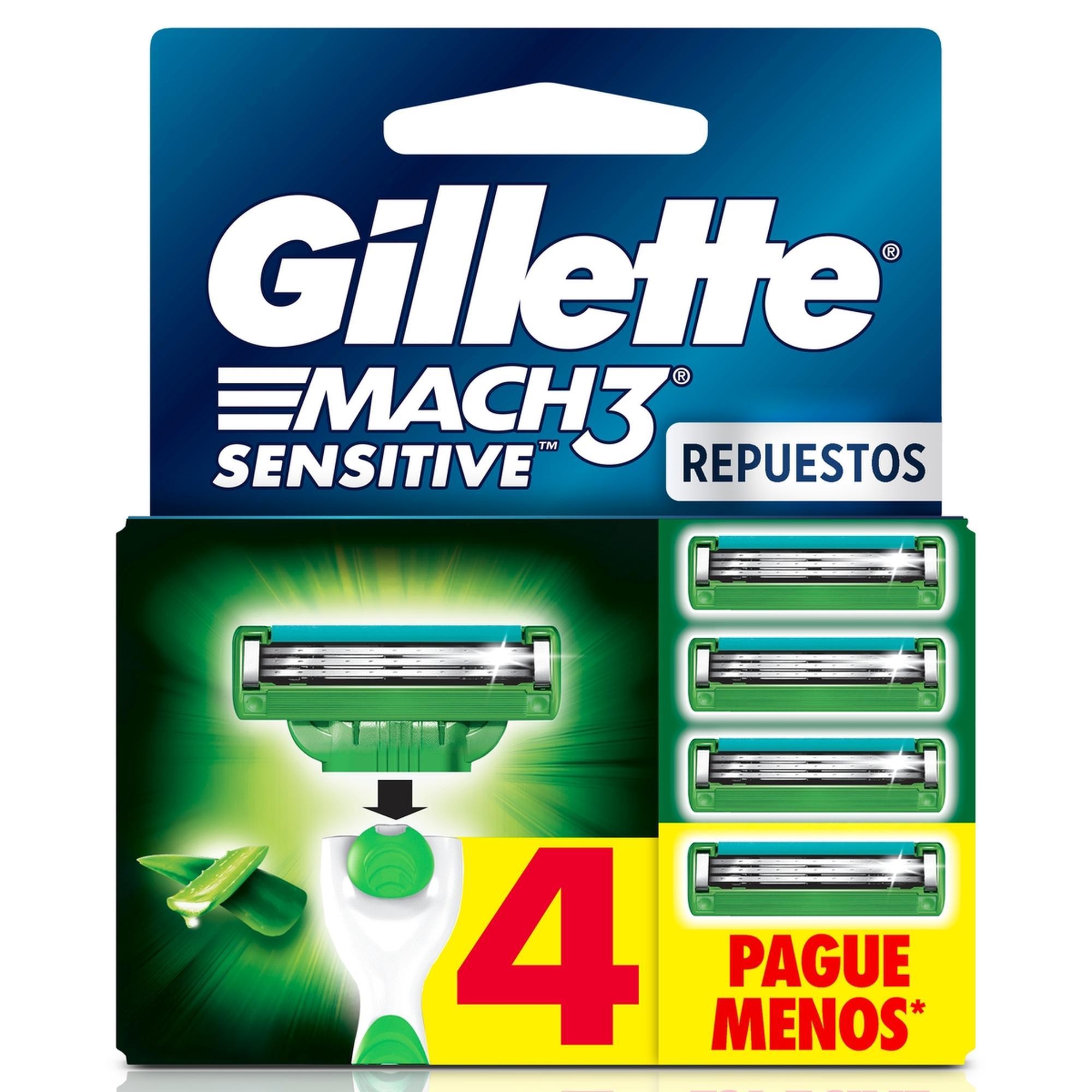 GILLETTE MACH3 SENSITIVE x 4