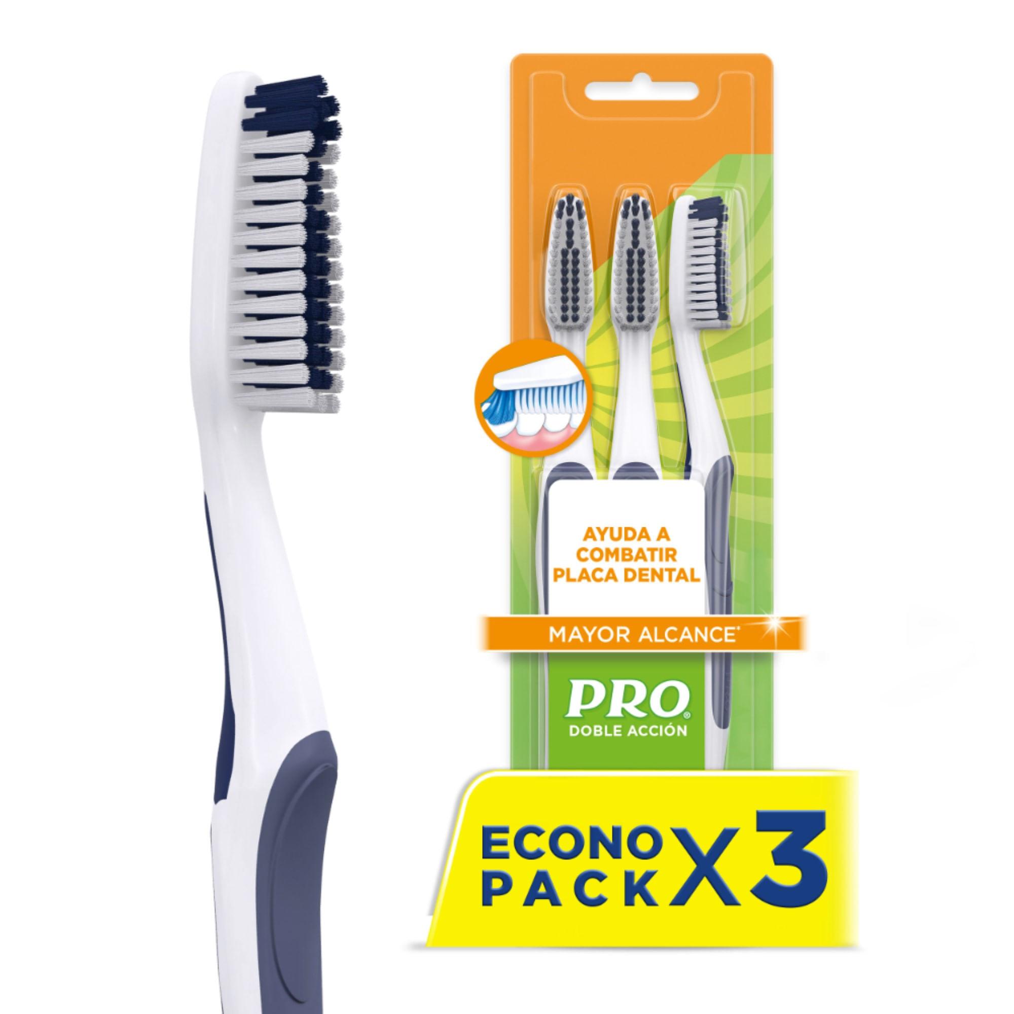 CEPILLO DOBLE ACCION MED PRO x 3u
