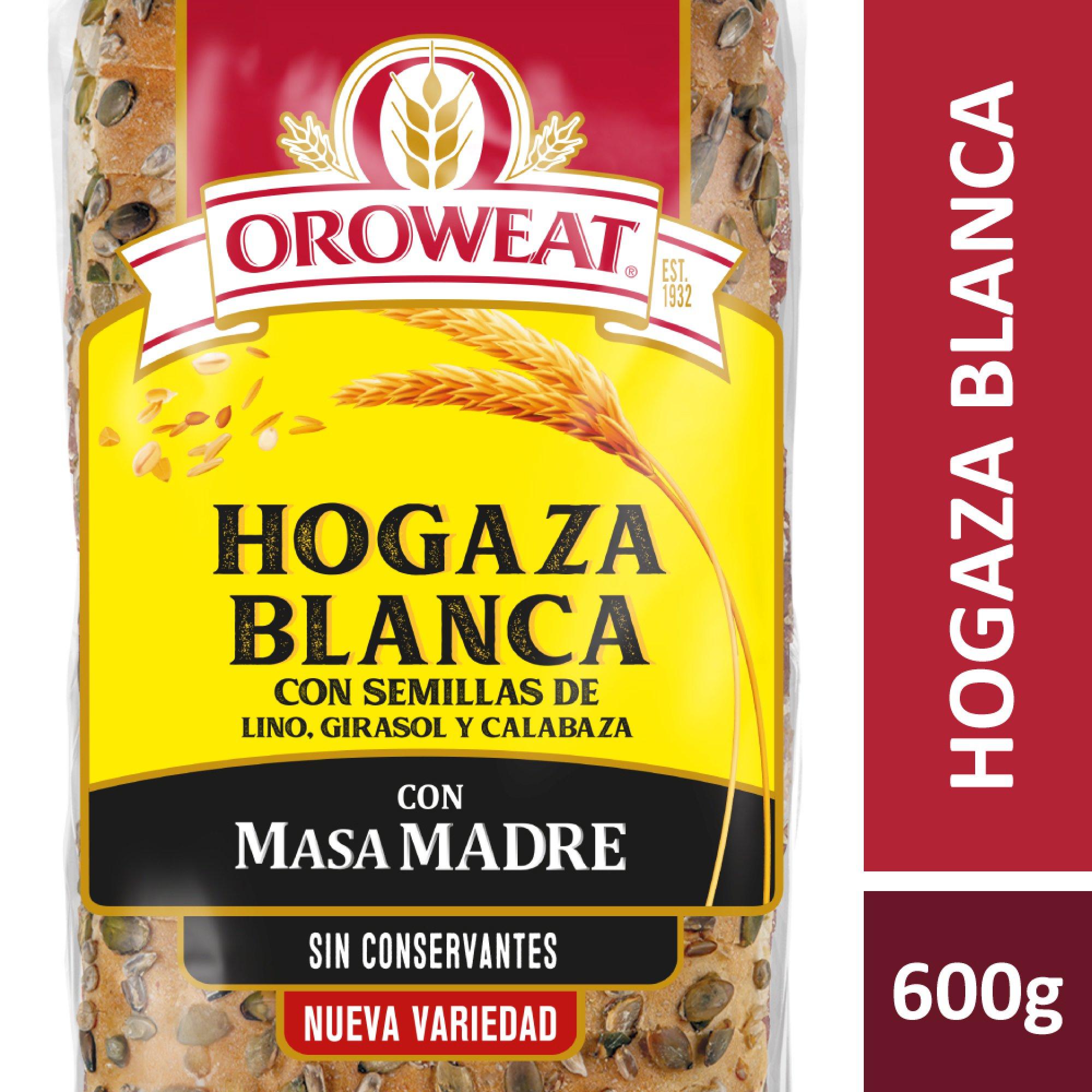PAN HOGAZA BLANCA C/SEM. LINO/GIRASOL /CALAB OROWEAT 600gr