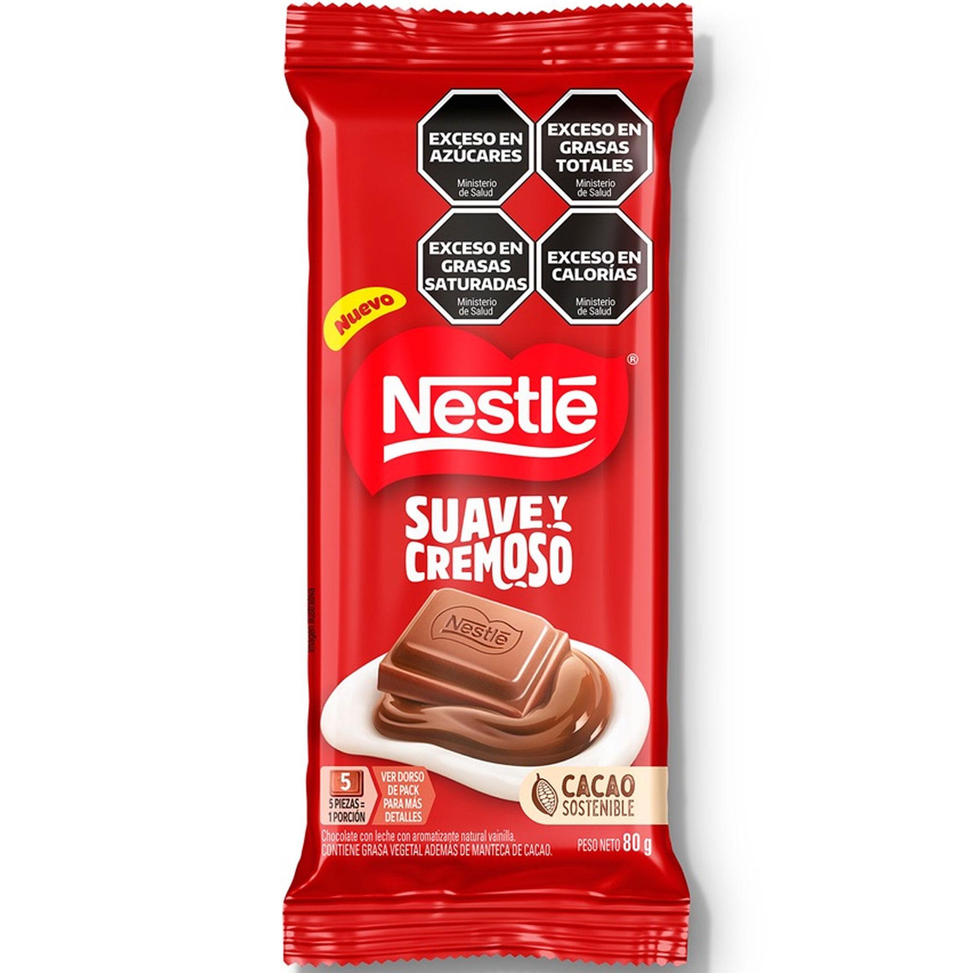 CHOCOLATE/ LECHE SUAVE Y CREMOSO NESTLE 80gr
