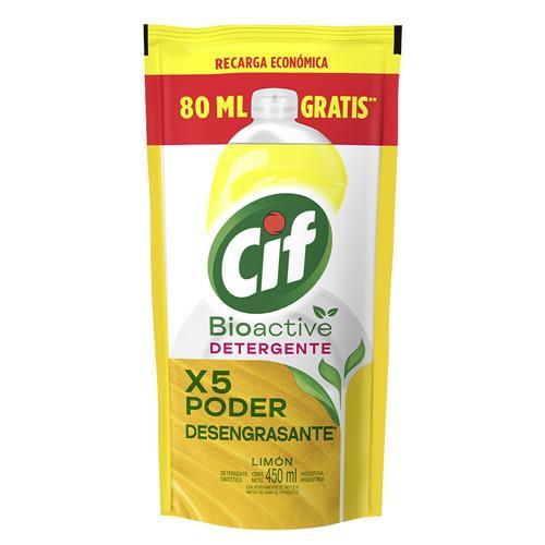 DETERGENTE ACTIVE GEL LIMON VERDE DP CIF  x 450ml
