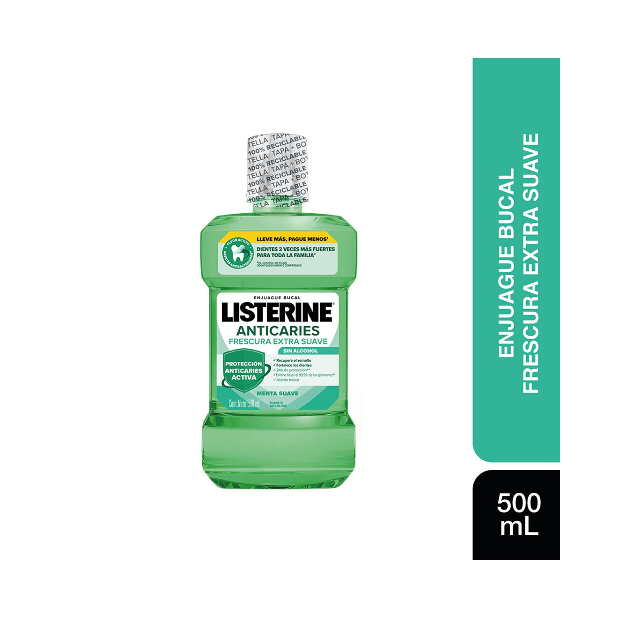 EJUAGUE BUCAL ANTICARIES LISTERINE x 500ml