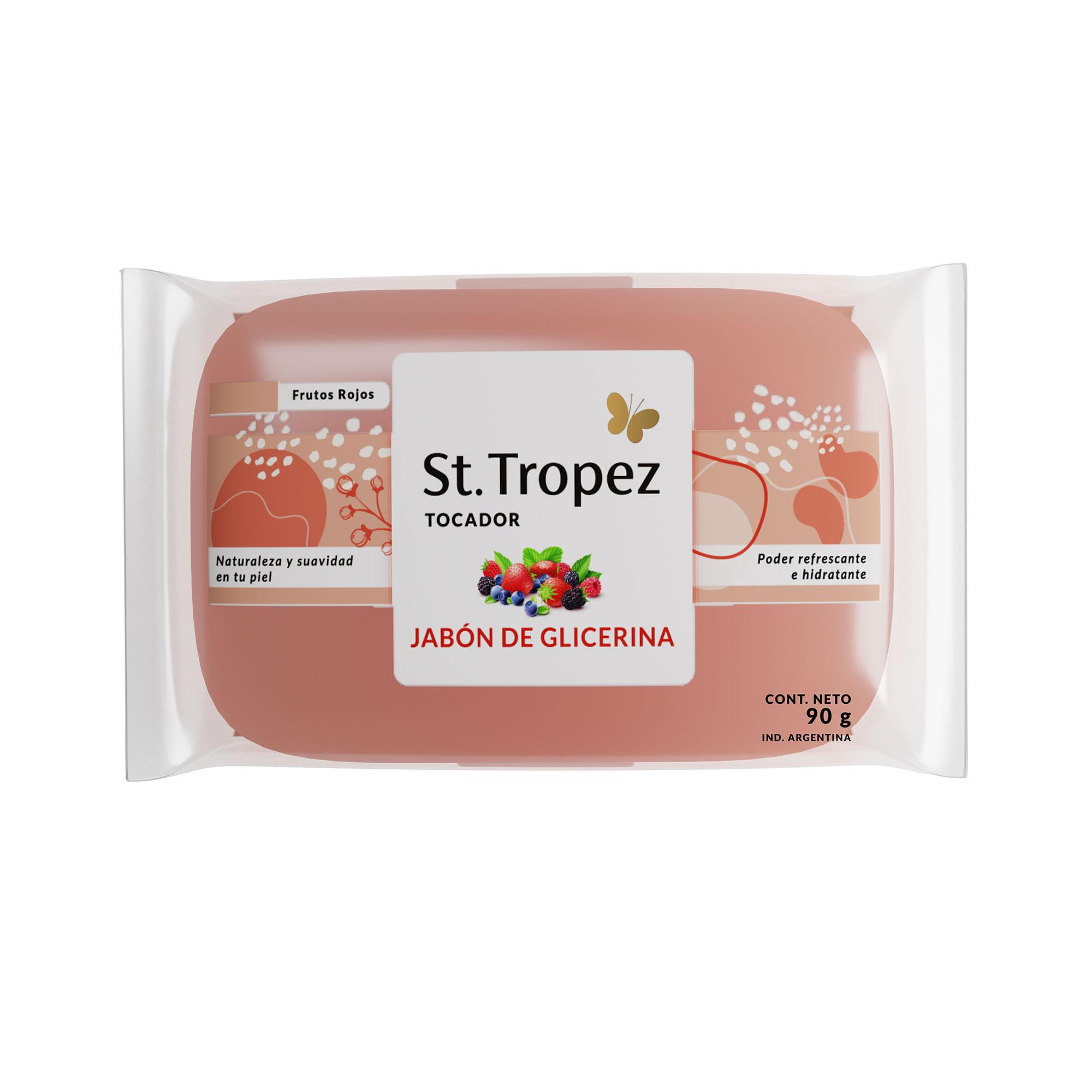JABON GLICERINA ST TROPEZ FRUTOS ROJOS X90G
