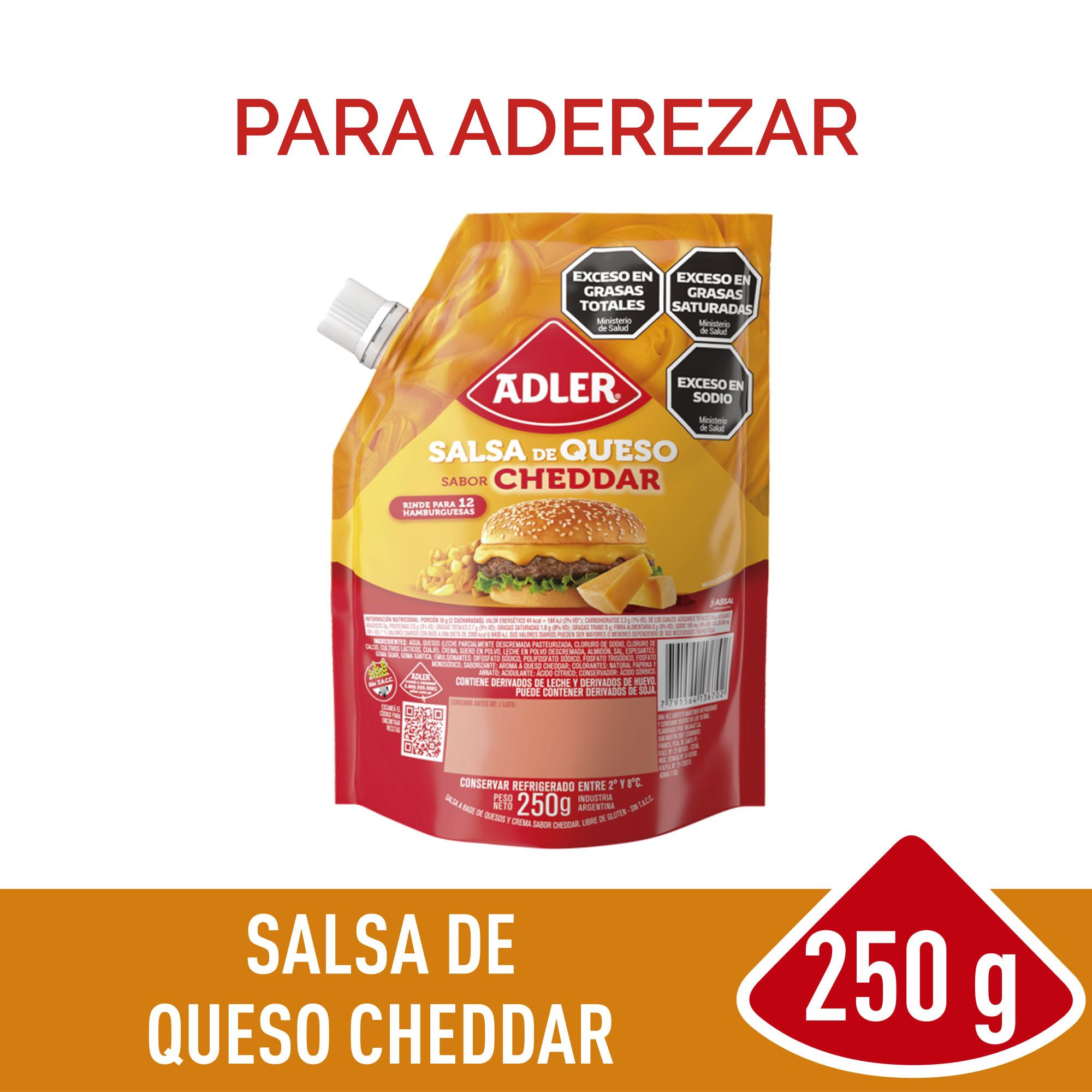 SALSA DE QUESO CHEDDAR ADLER x 250g