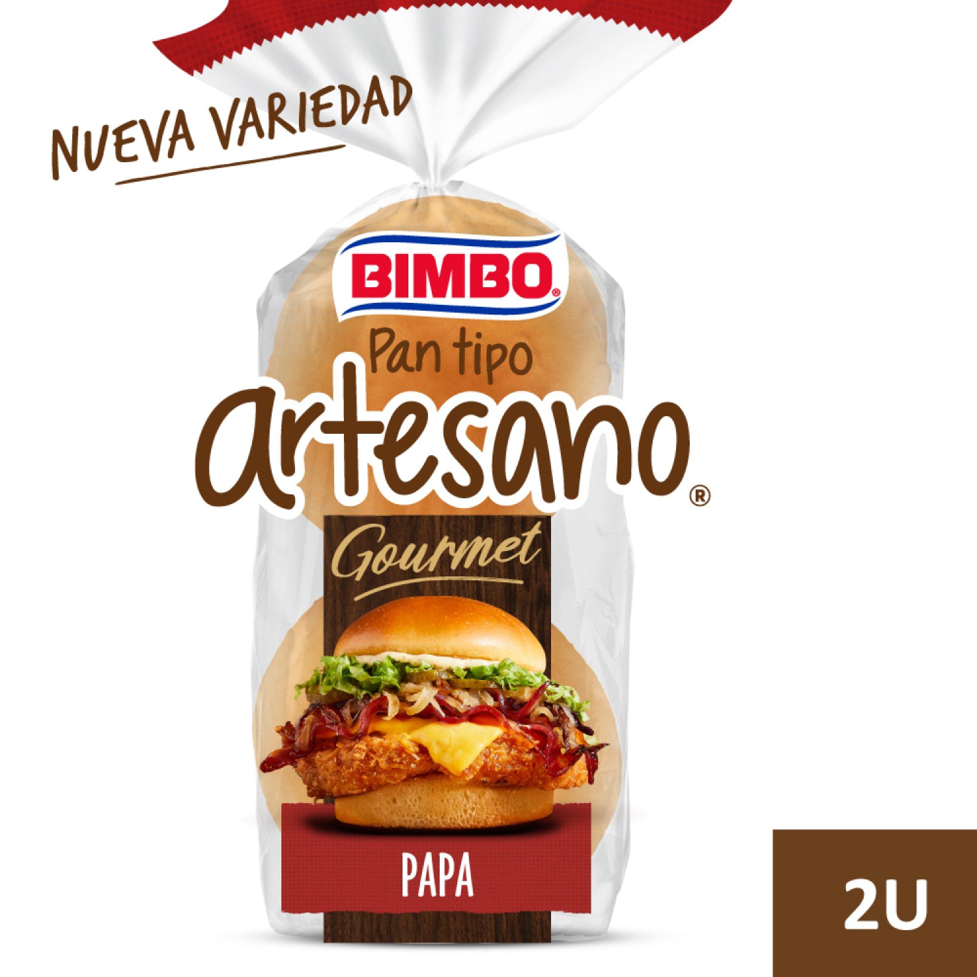 PAN HAMB GOURMET PAPA BIMBO x 2u