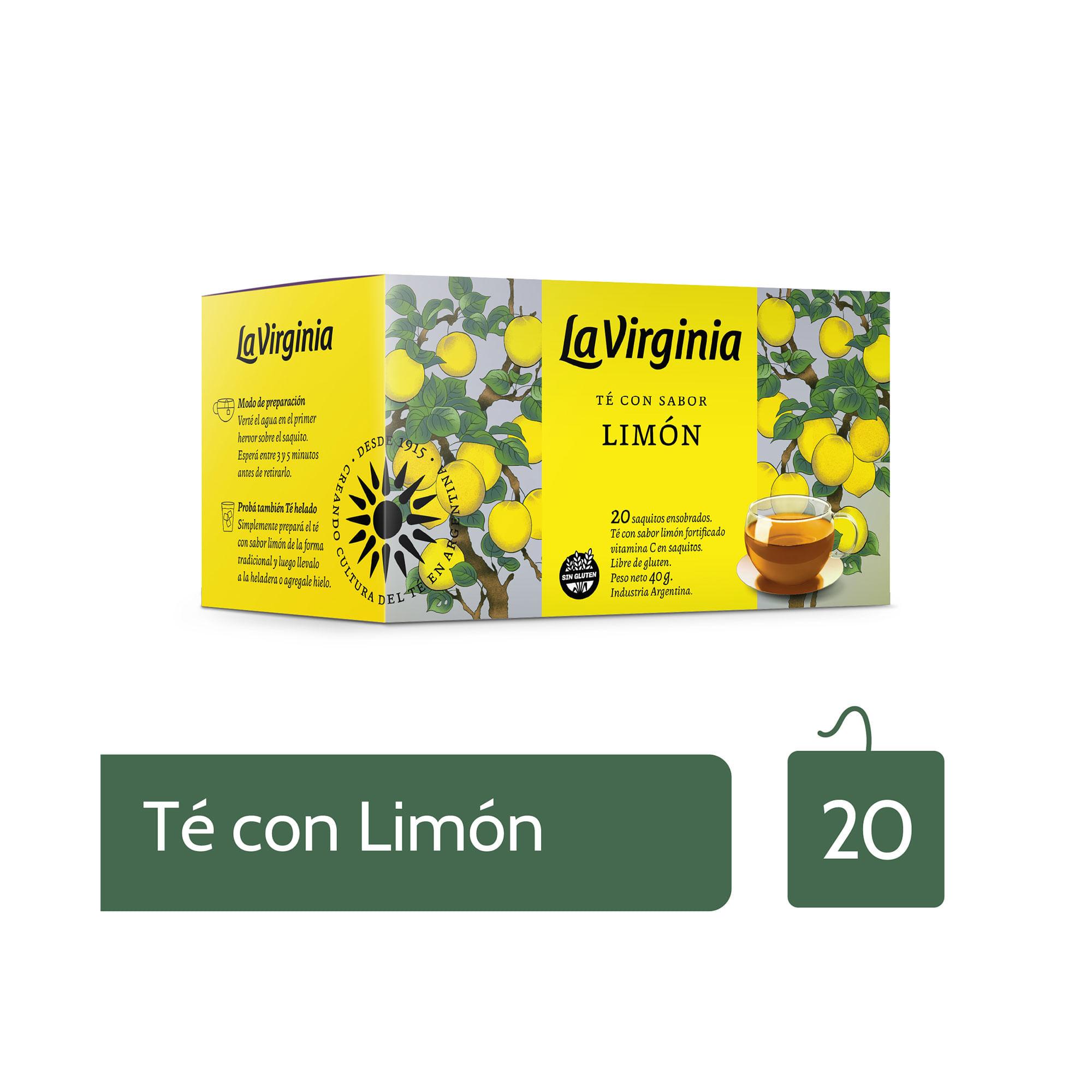 TE LA VIRGINIA LIMON x 20u