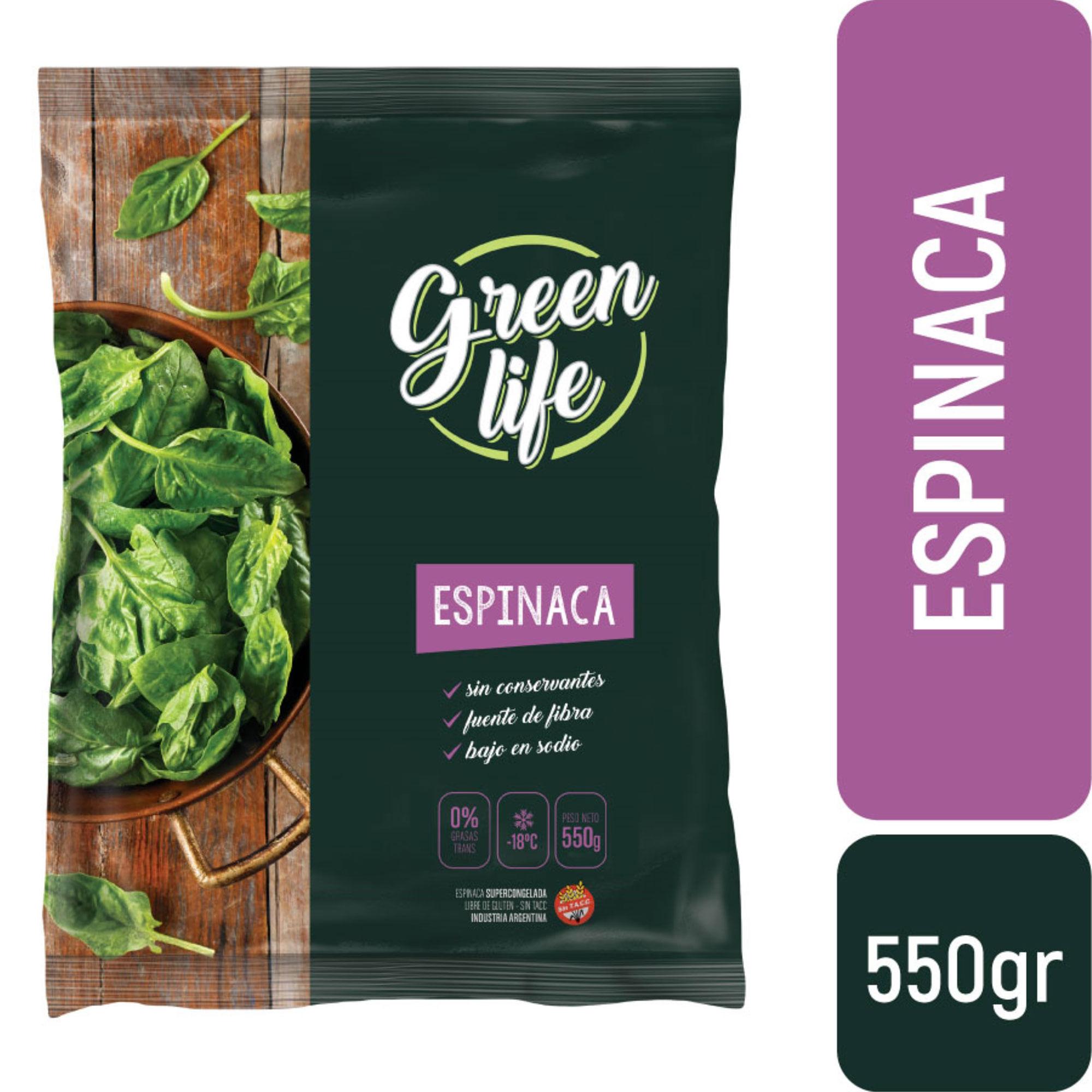 ESPINACA CONG GREEN LIFE X550G