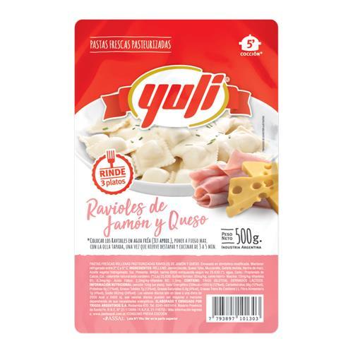 RAVIOLES YULI  JAM Y QUESO BLIST x 500G