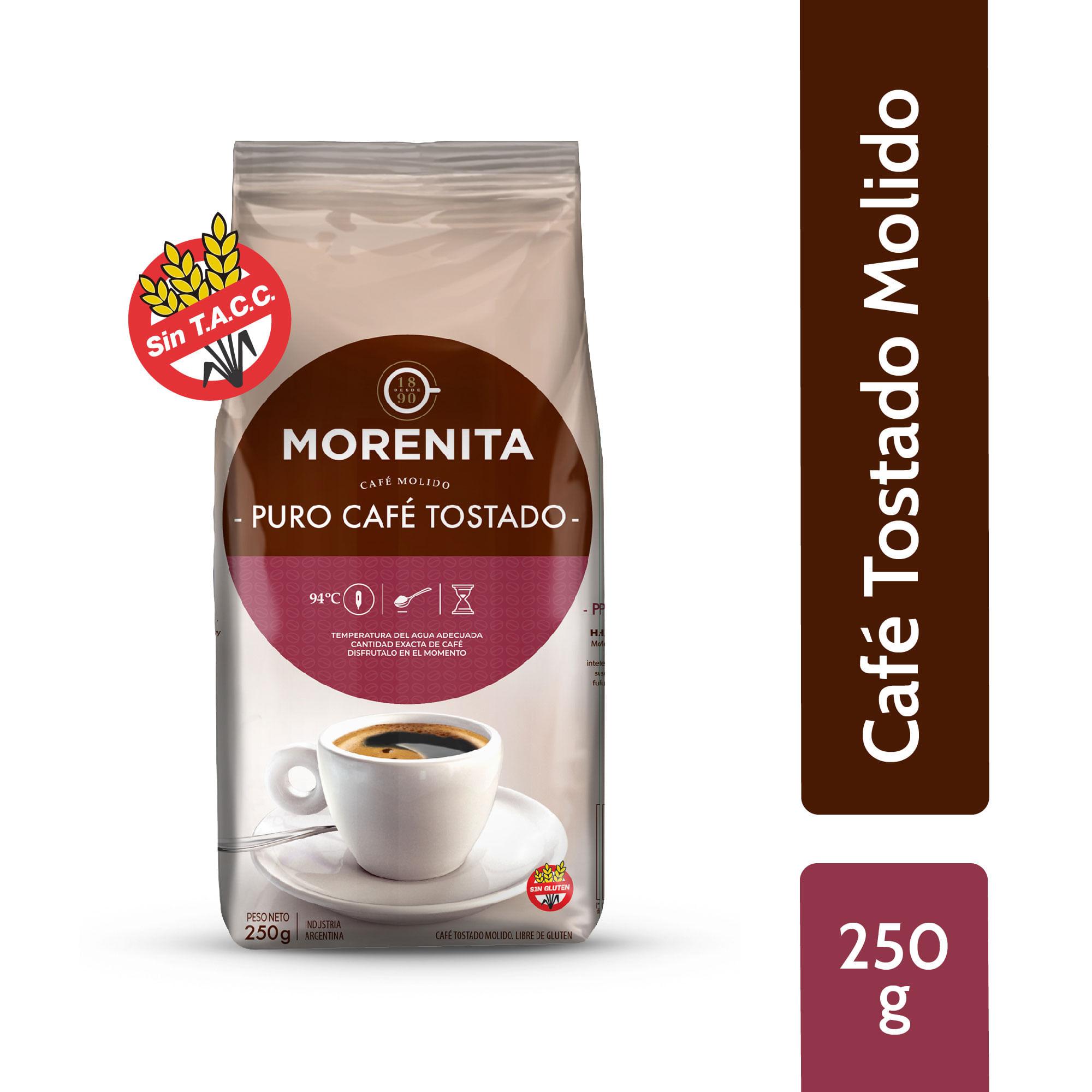 CAFE MOLIDO TOSTADO 250gr LA MORENITA