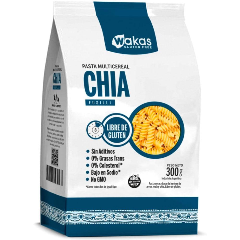 FIDEOS CHIA LIBRE DE GLUTEN WAKAS  X300