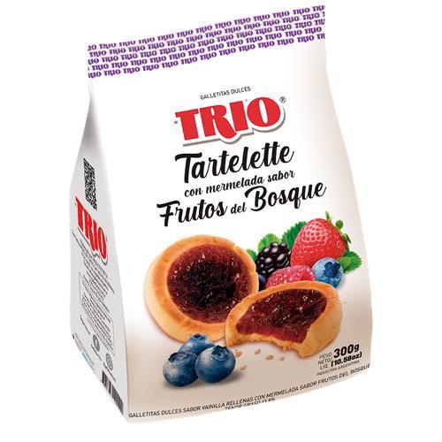GALLETITAS TRIO TARTELETTE FRUTOS DEL BOSQUE x 300gr