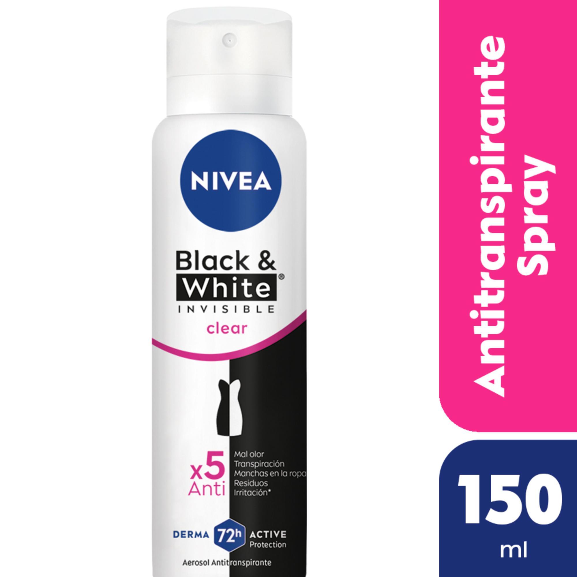 DESODORANTE NIVEA INV BLACK WHI x 150ml