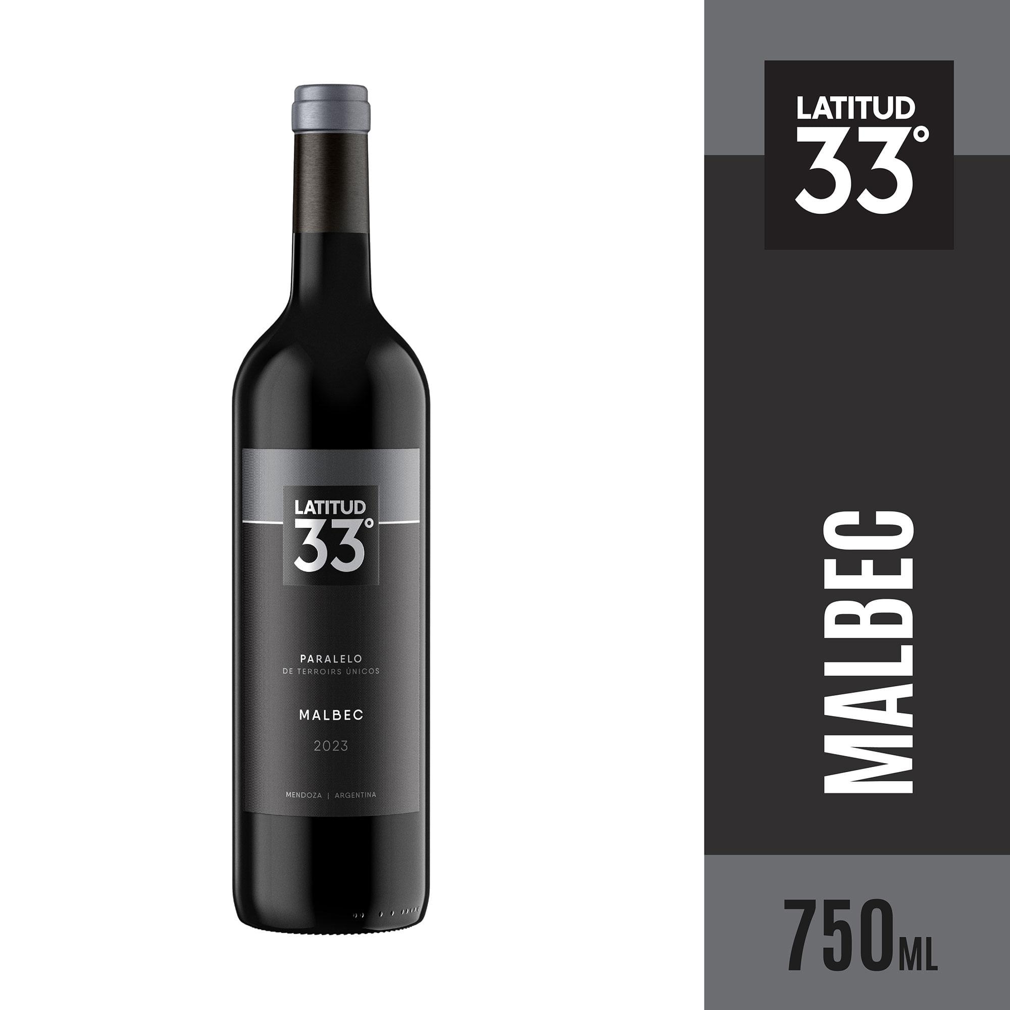 VINO MALBEC LATITUD 33 x 750ml