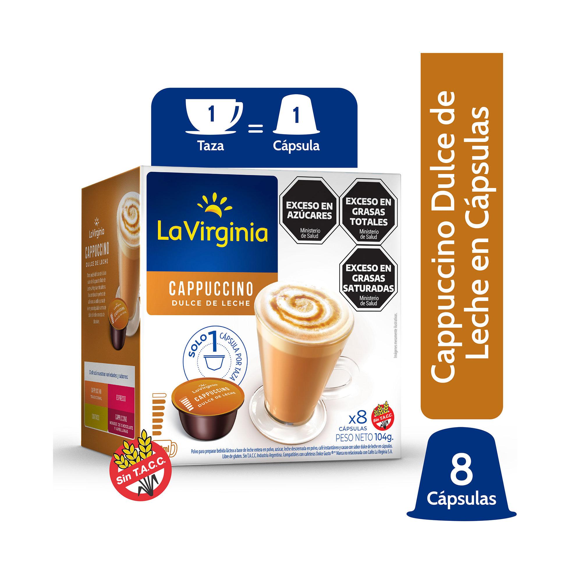 CAPSULA CAPU DULCE DE LECHE LA VIRGINIA x8uni