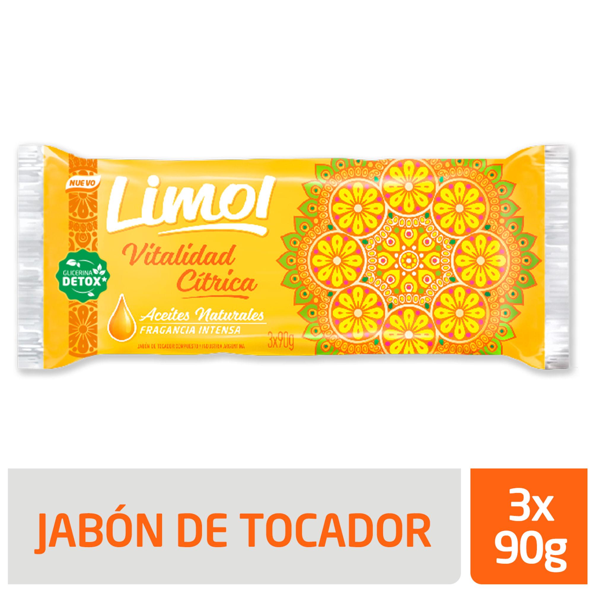 JABON TOCADOR LIMOL VITALIDAD CITRICA DETOX 3X90G