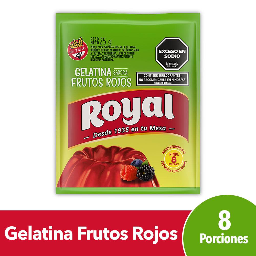 GELATINA LIGHT FRUTOS ROJOS ROYAL x 25g