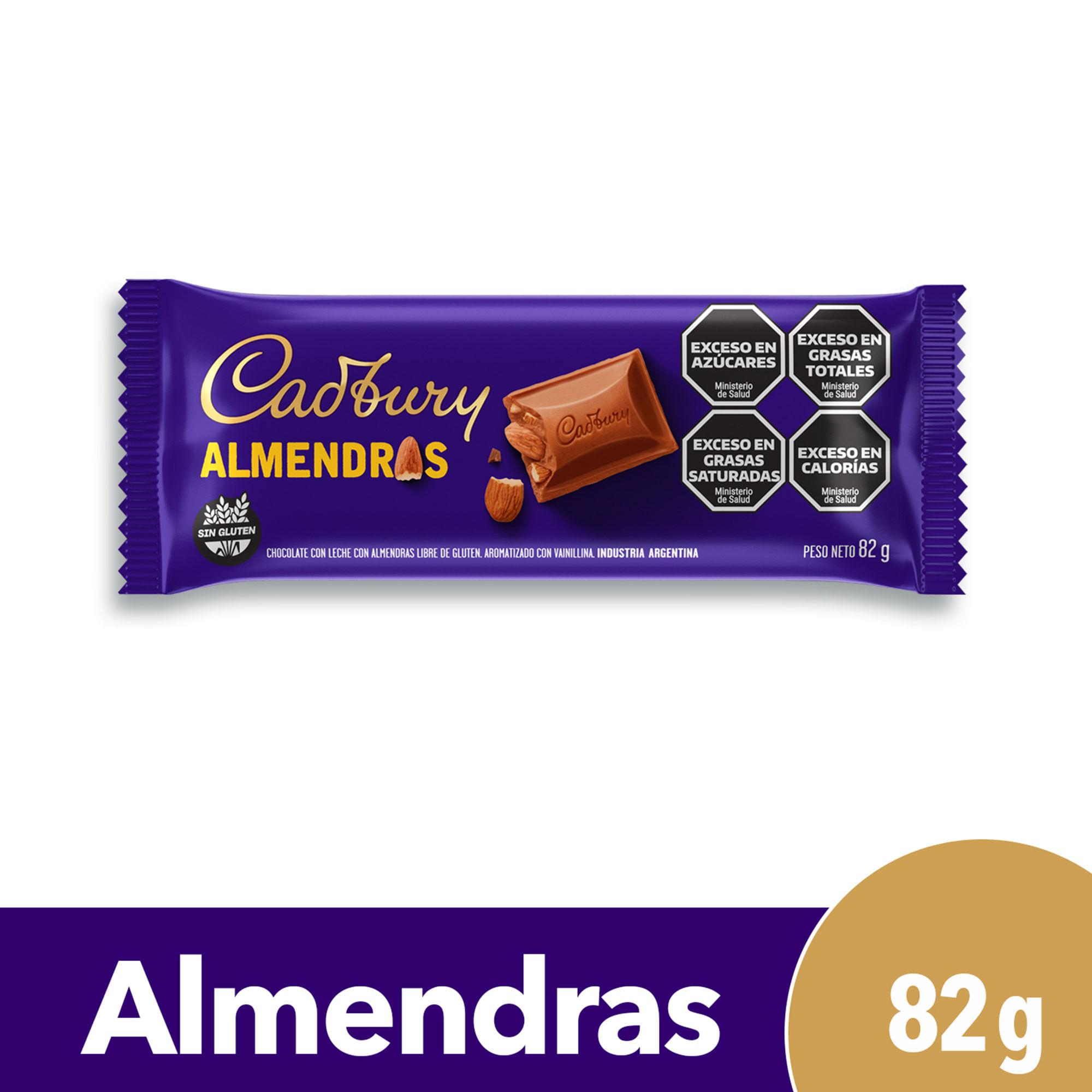 CHOCOLATE ALMENDRAS CADBURY x82grs