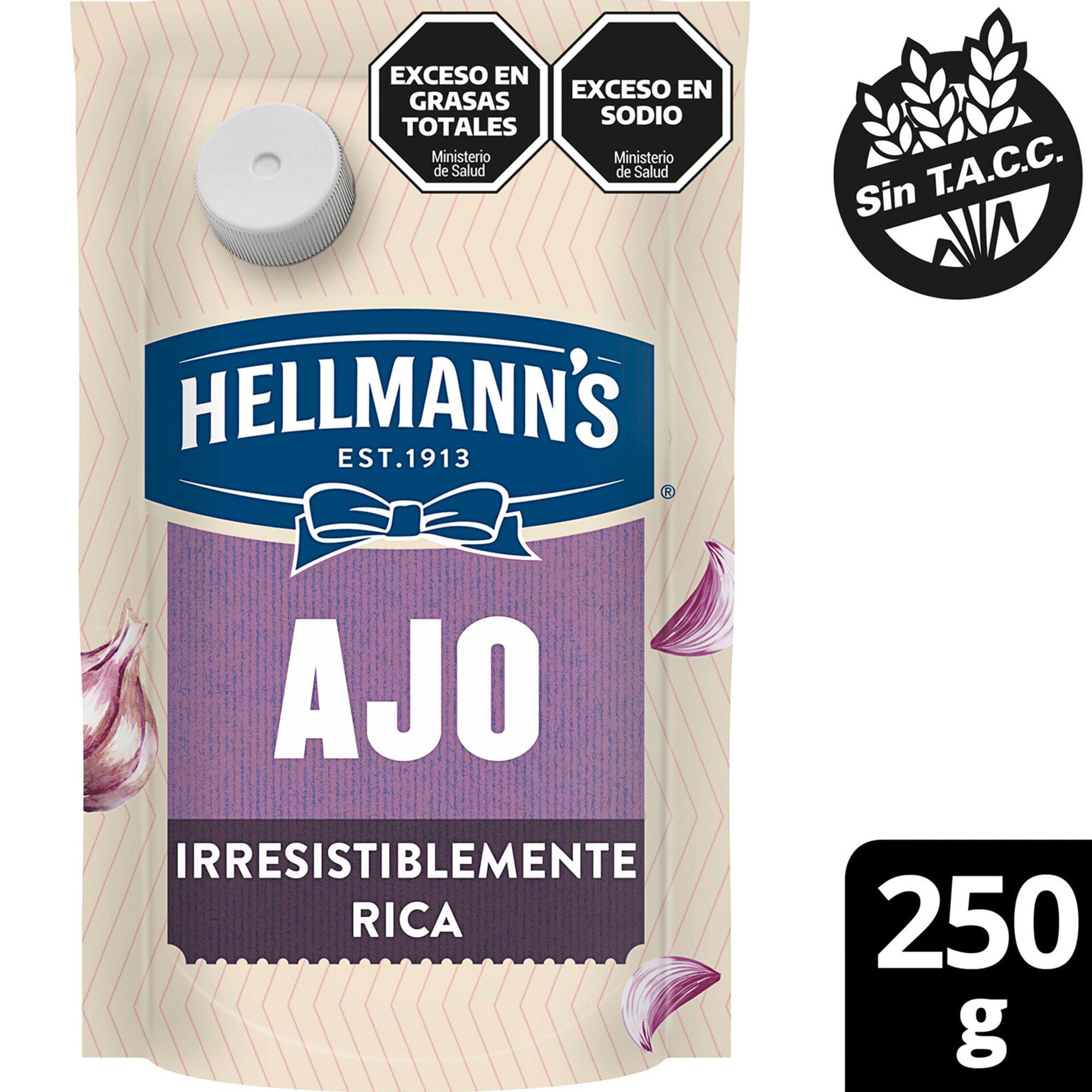 MAYONESA C/AJO HELLMANS x 250 g