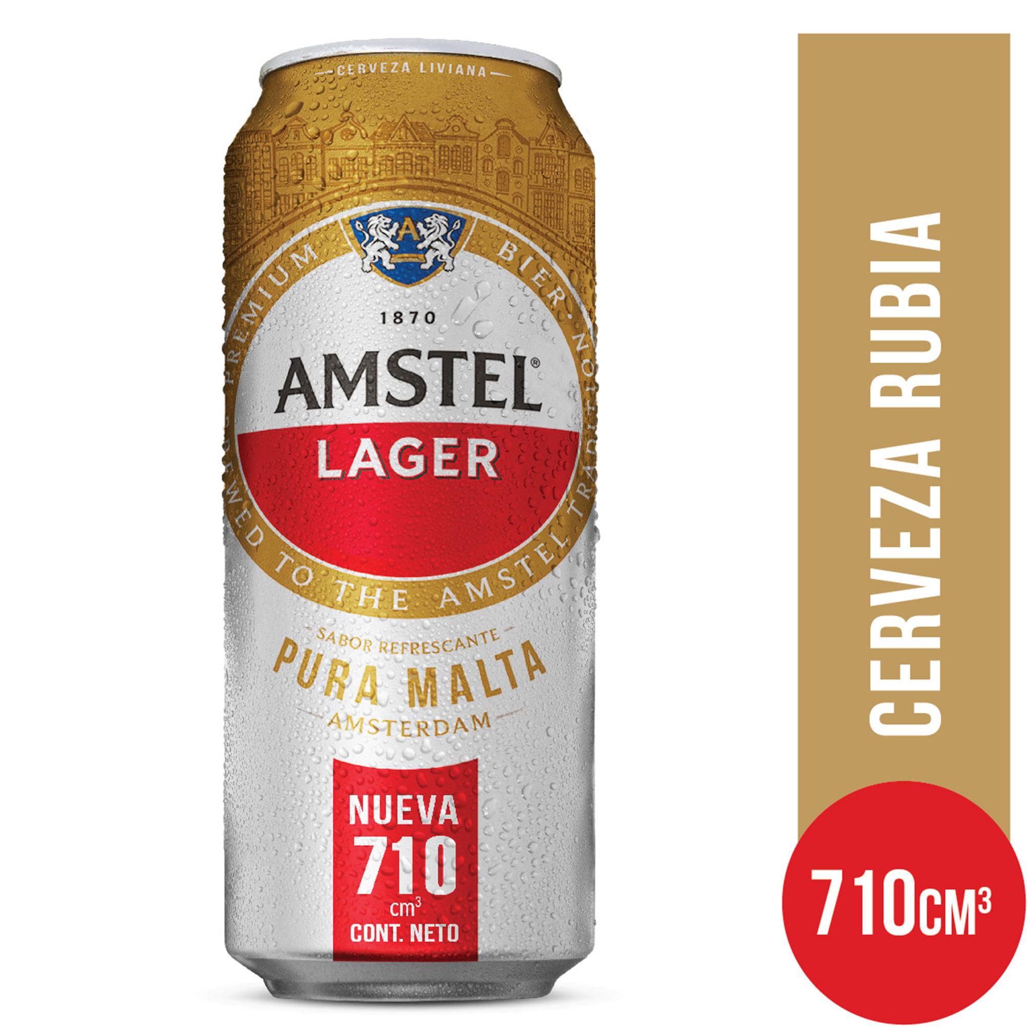 CERVEZA AMSTEL LAGER x 473ml