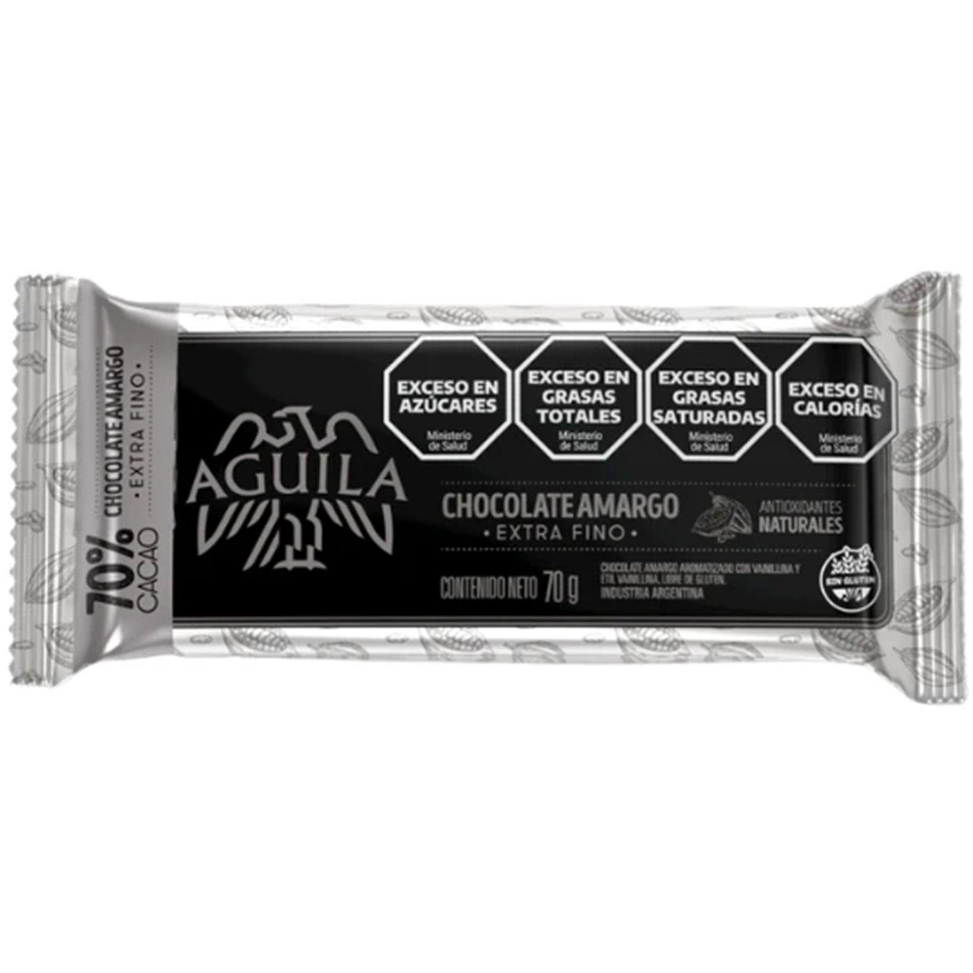 CHOCOLATE AL  70% CACAO AGUILA 130gr