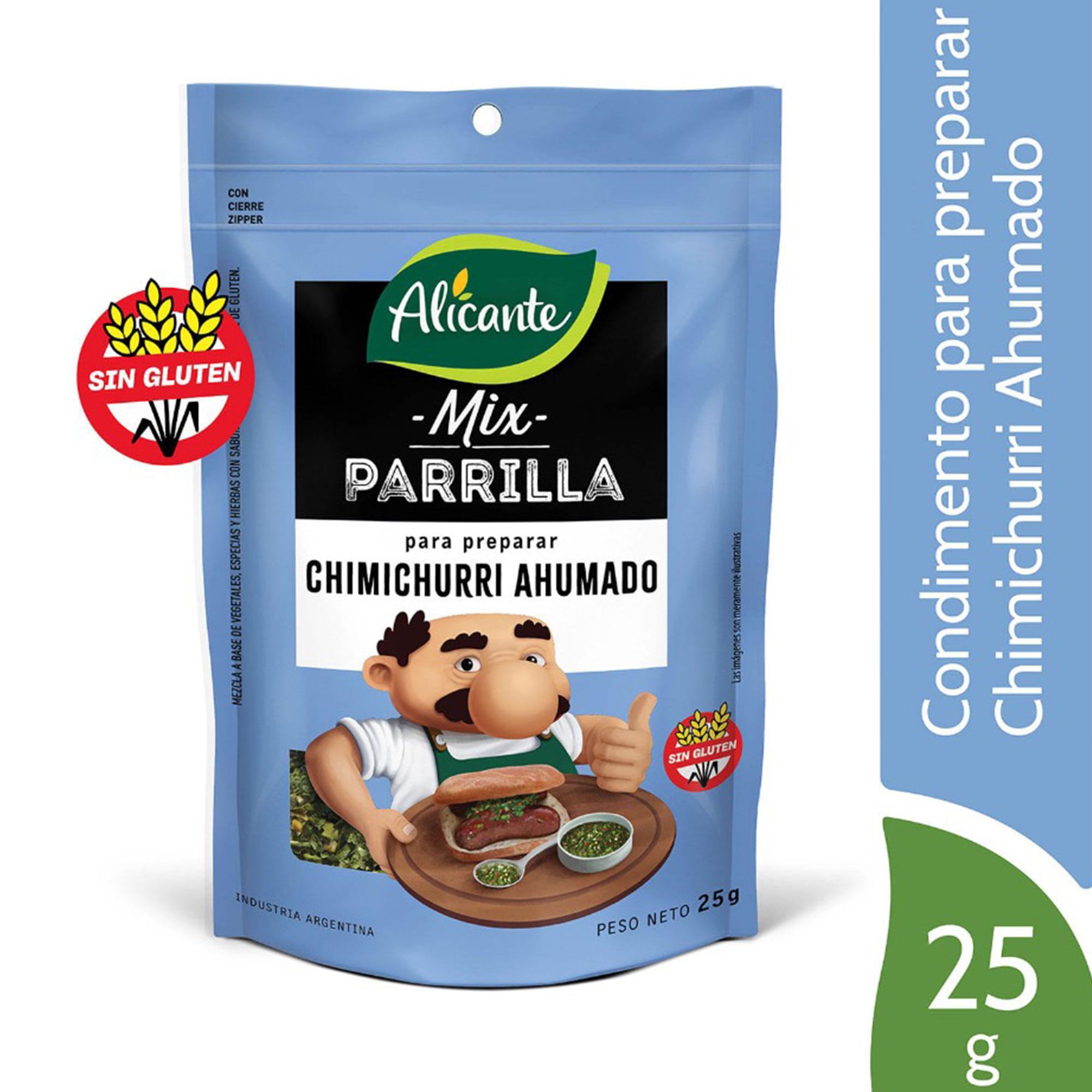MIX PARRILLA CHIMICHURRI AHUMADO ALICANTE X25G