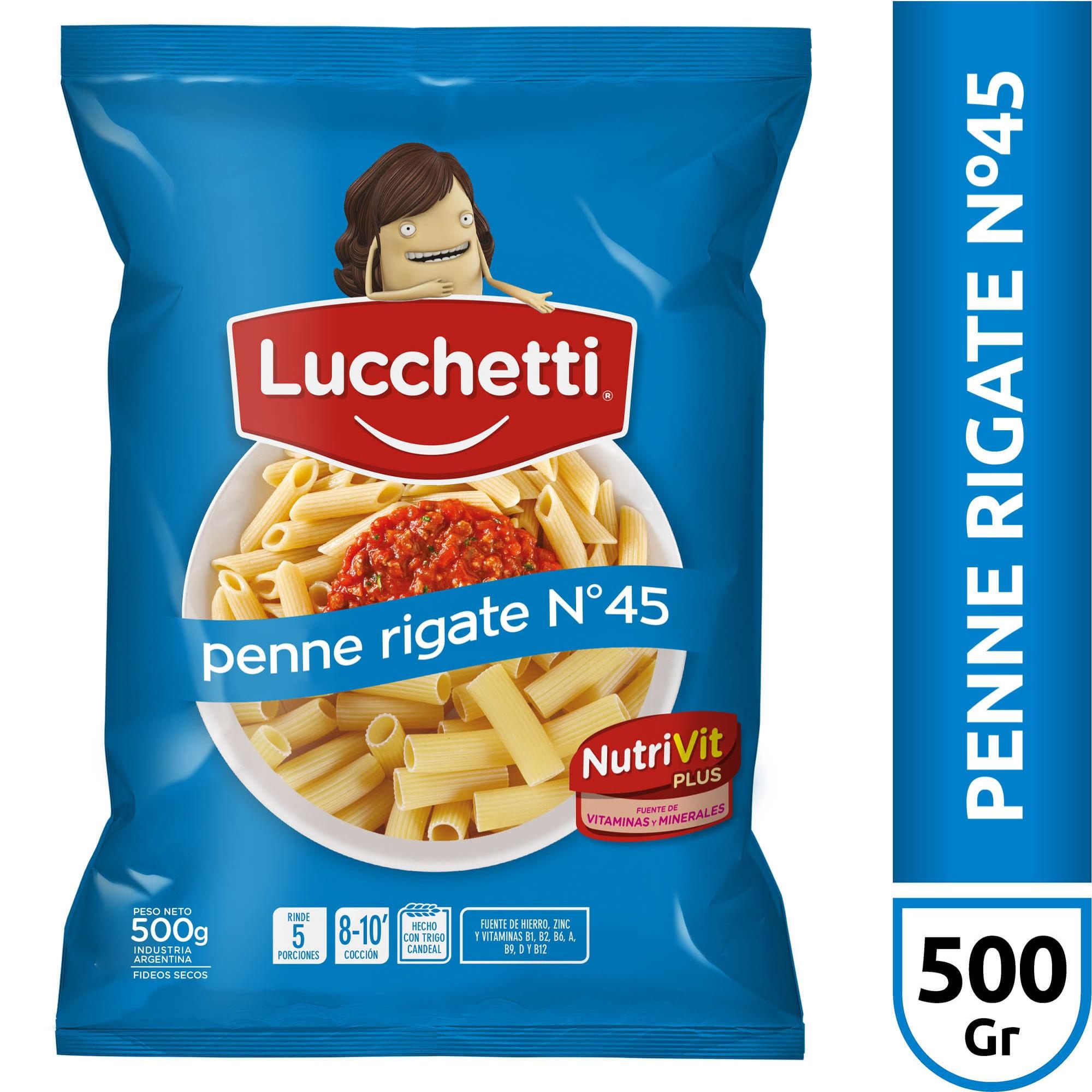 FIDEOS PENNE RIGATTE N45 LUCCHETTI x 500g