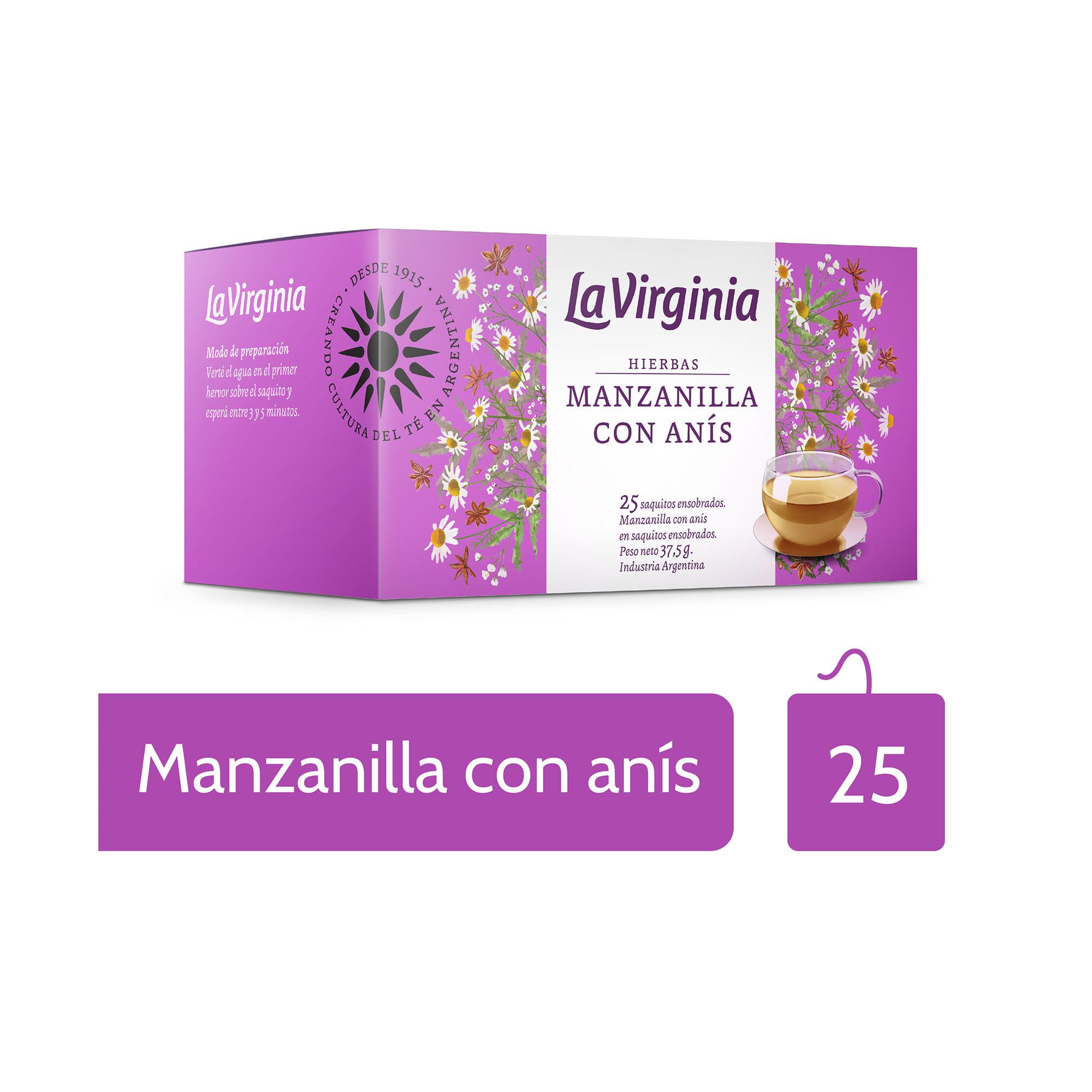 TE MANZANILLA C/ANIS LA VIRGINIA x25un