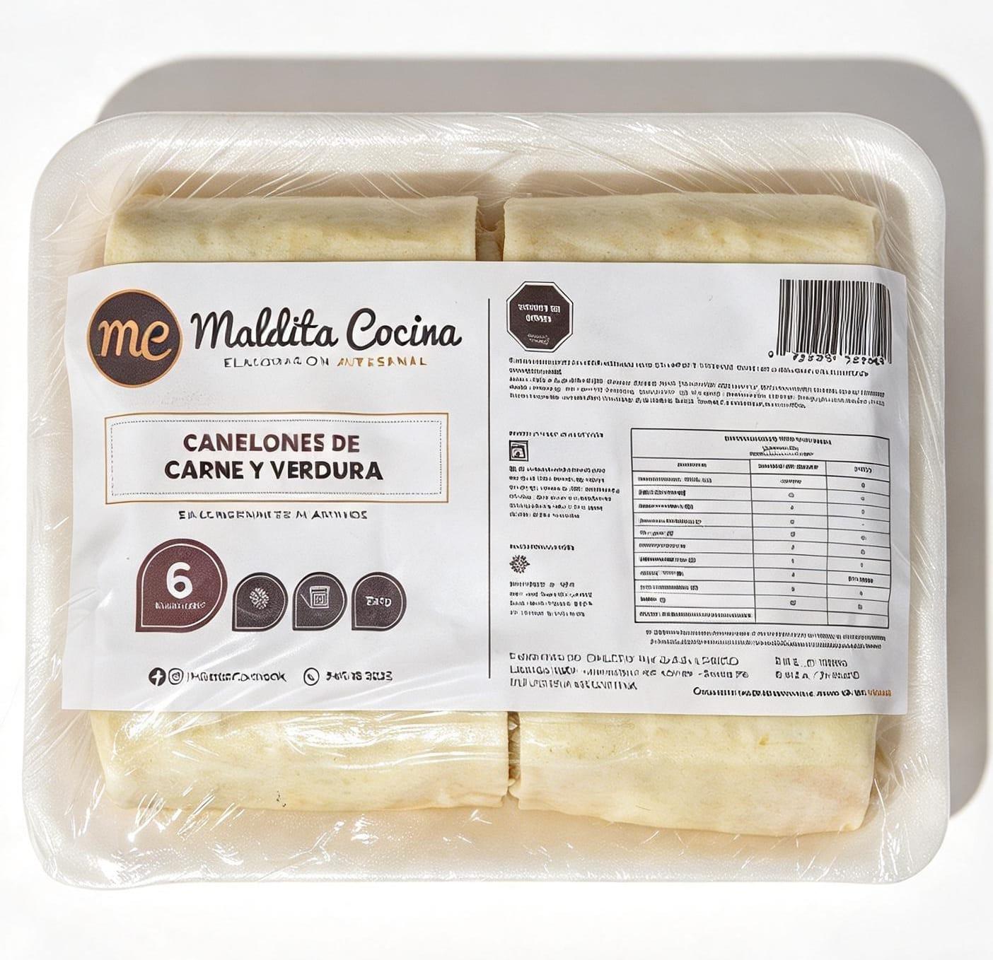 CANELONES MALDITA COCINA x 6 u