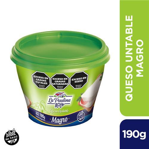 QUESO UNTABLE MAGRO LA PAULINA x 190g