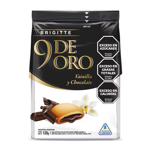 GALLETITAS 9 DE ORO BRIGITTE VAINILLA Y CHOC x 120g