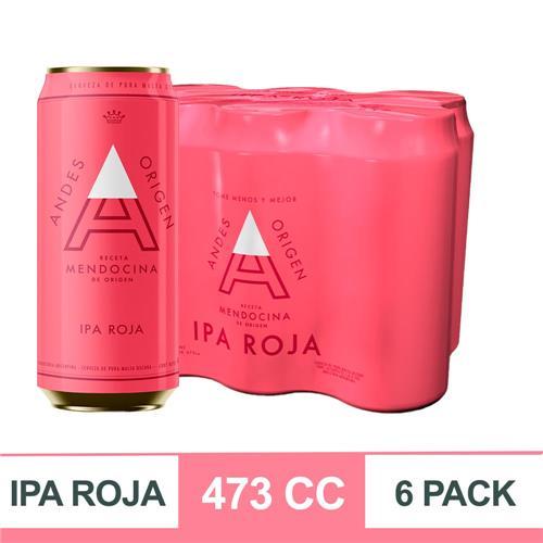 CERVEZA ANDES IPA ROJA PACK 473X6