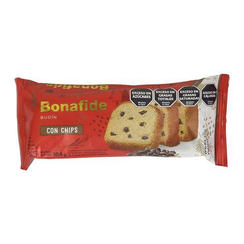 BUDIN C/CHIPS CHOCOLATE BONAFIDE 180g