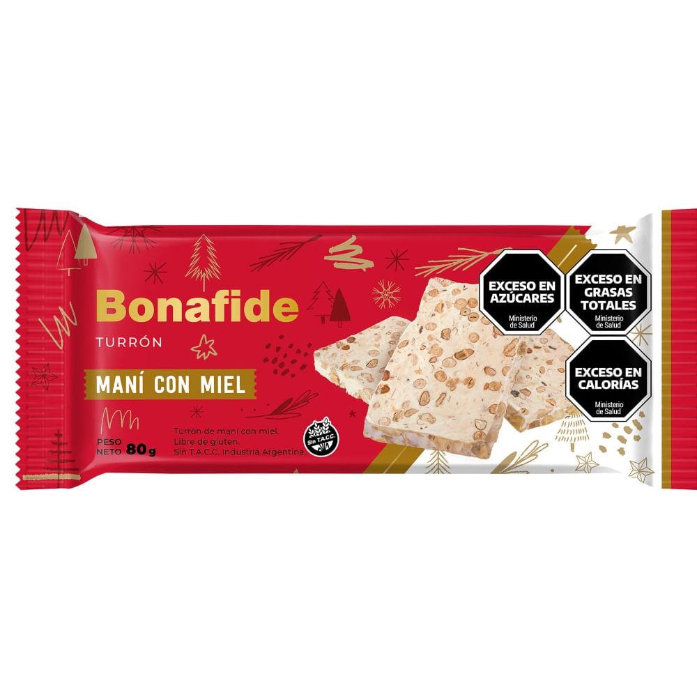 TURRON MANI CON MIEL BONAFIDE X80g