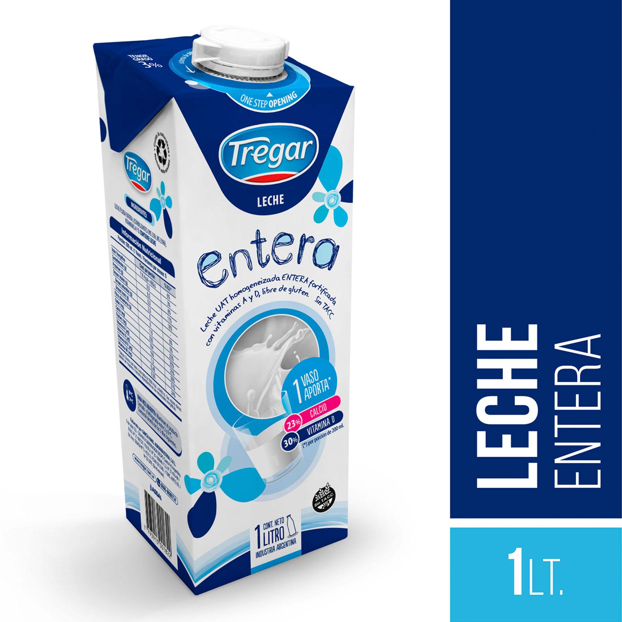 LECHE ENTERA LARGA VIDA TREGAR x 1L