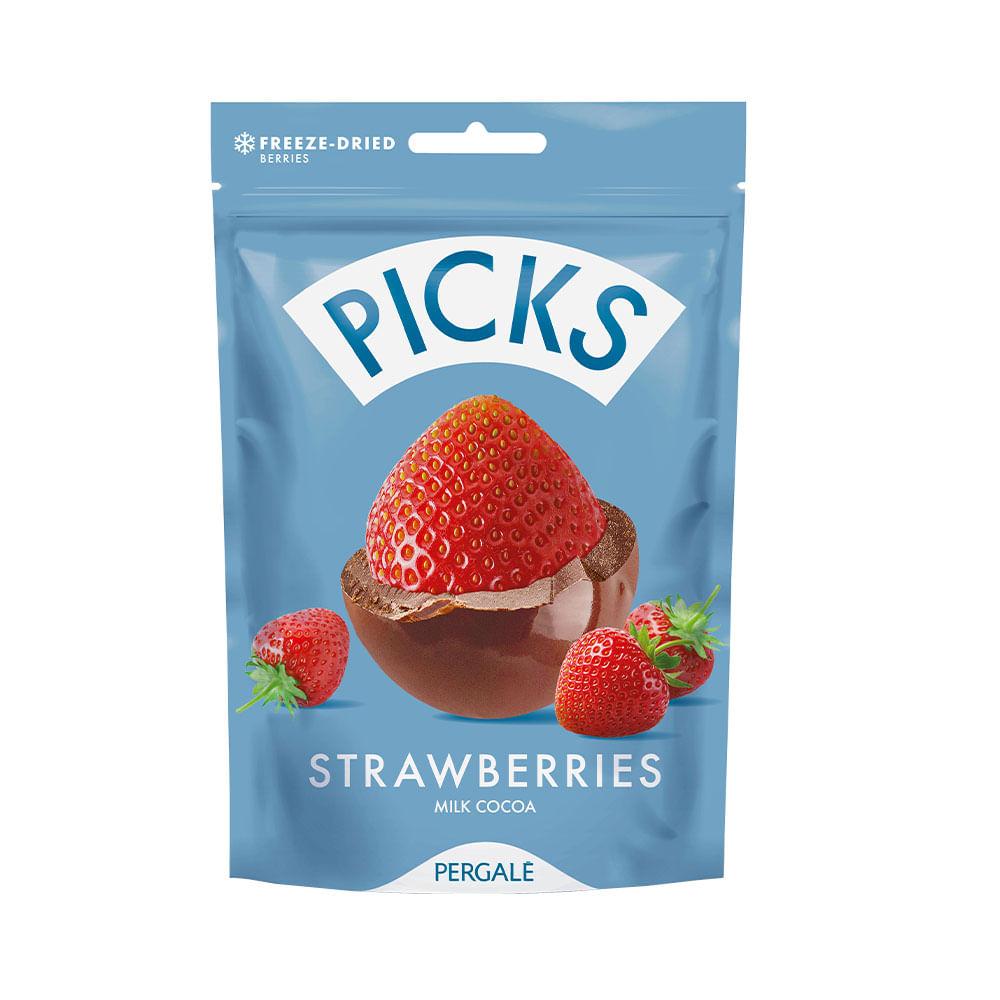 PICKS FRUTILLAS BAÑADAS CHOC STRAWBERRIES X90GRS