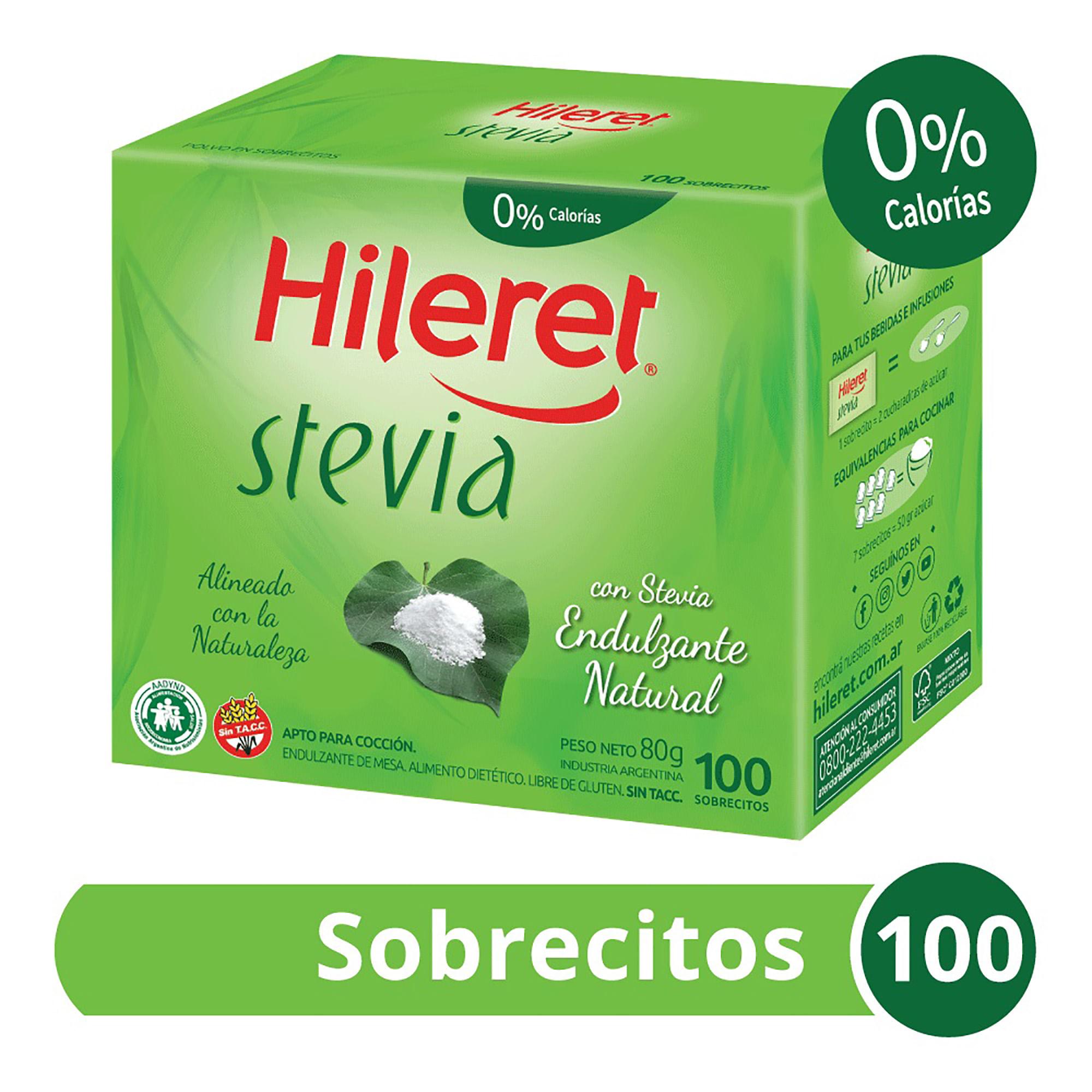 EDULCORANTE HILERET STEVIA SOB x 100u