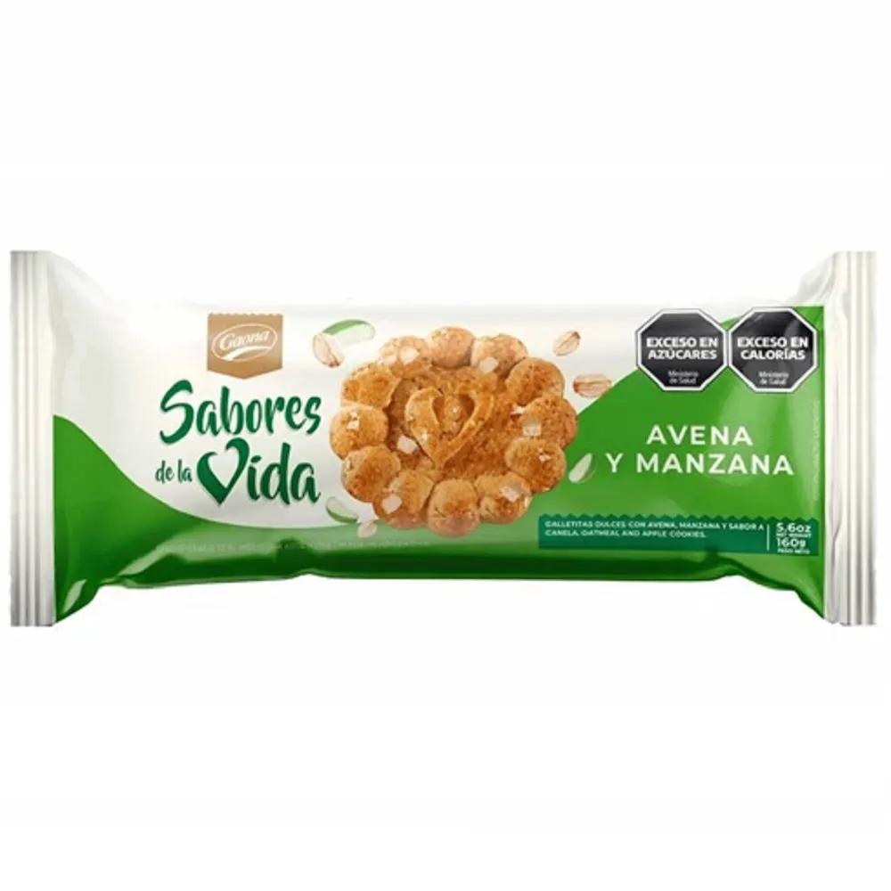 GALLETITAS SABORES DE VIDA AVENA Y MANZANA GAONA x 160g