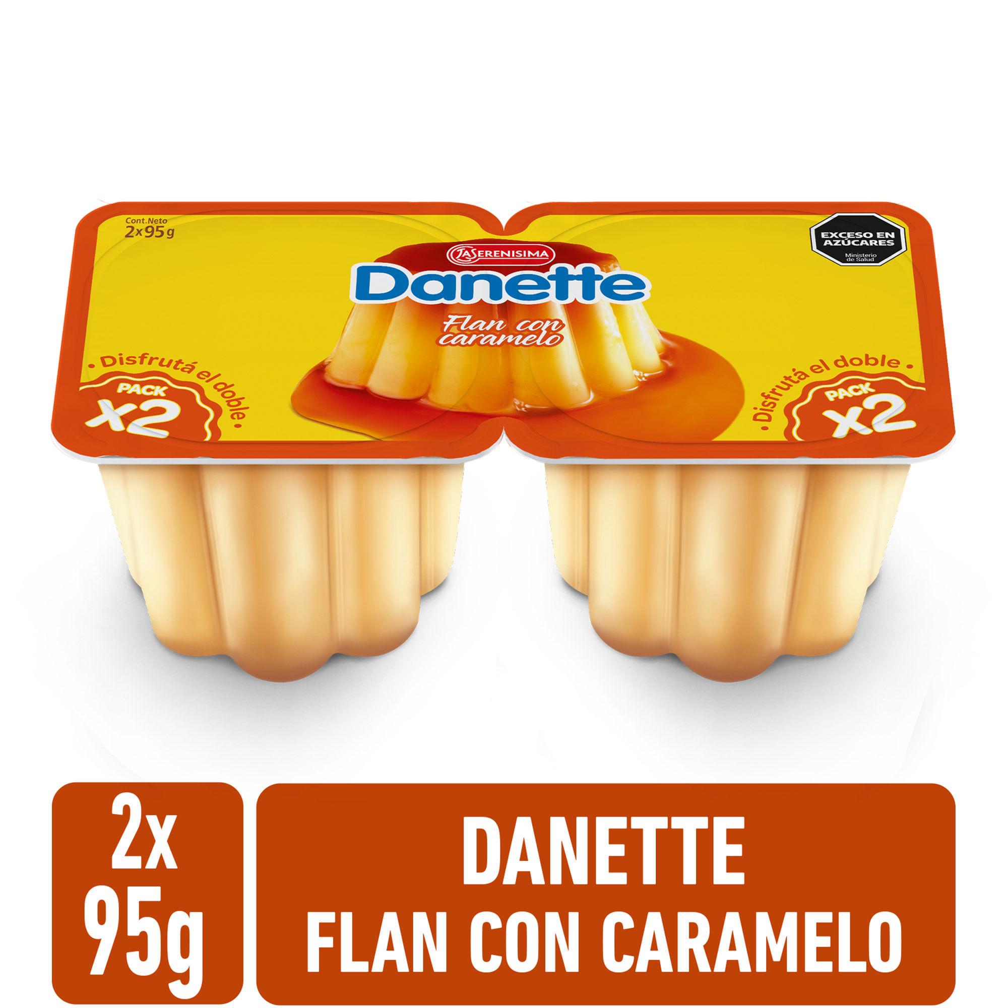 FLAN DANETTE C/CARAMELO 2U 190gr