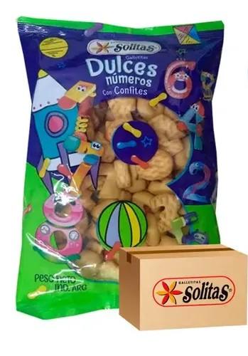 GALLETITAS SOLITAS NUMEROS CON CONFITES x 400g