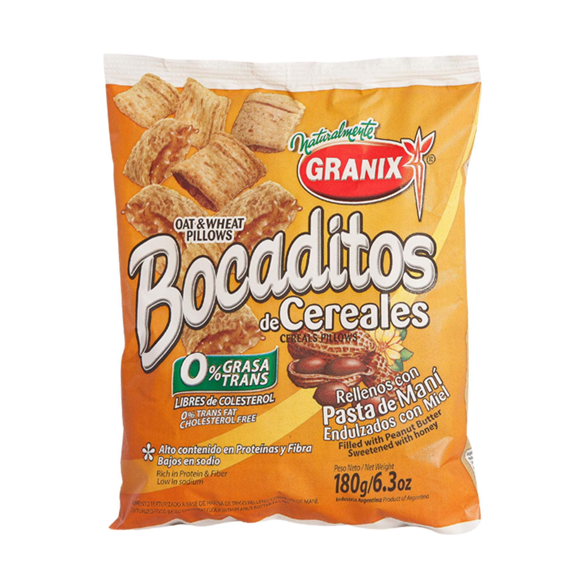 BOCADITOS RELL PASTA DE MANI MIEL GRANIX x 180g