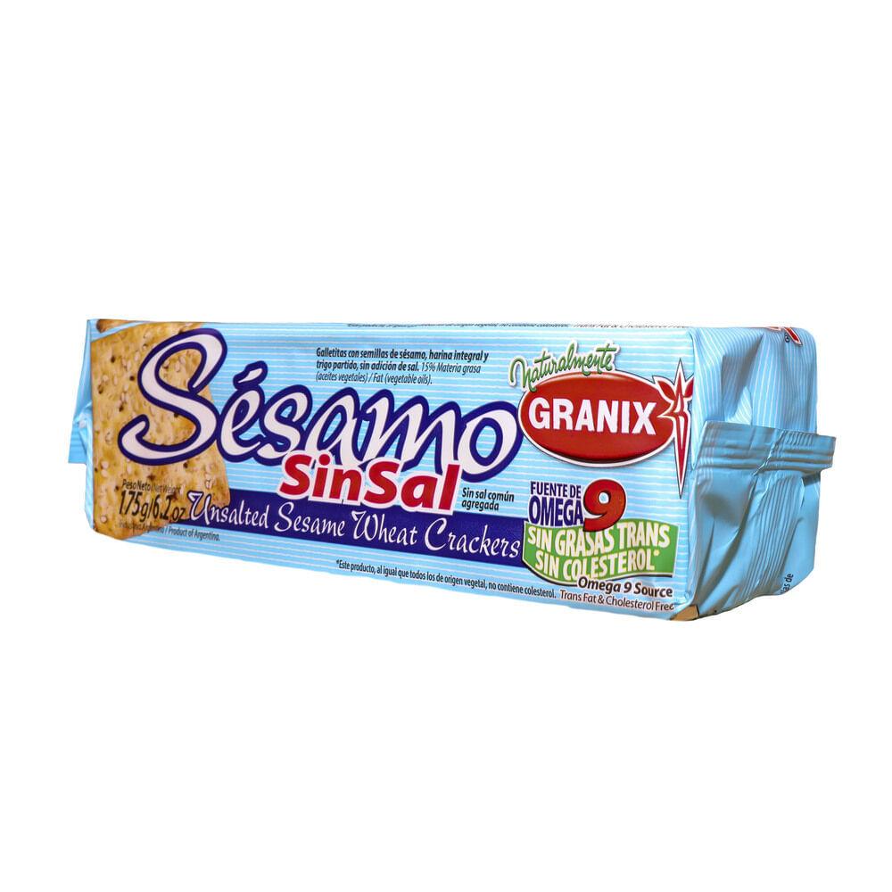 GALLETITAS GRANIX CRACKERS SESAMO SIN SAL x 175g