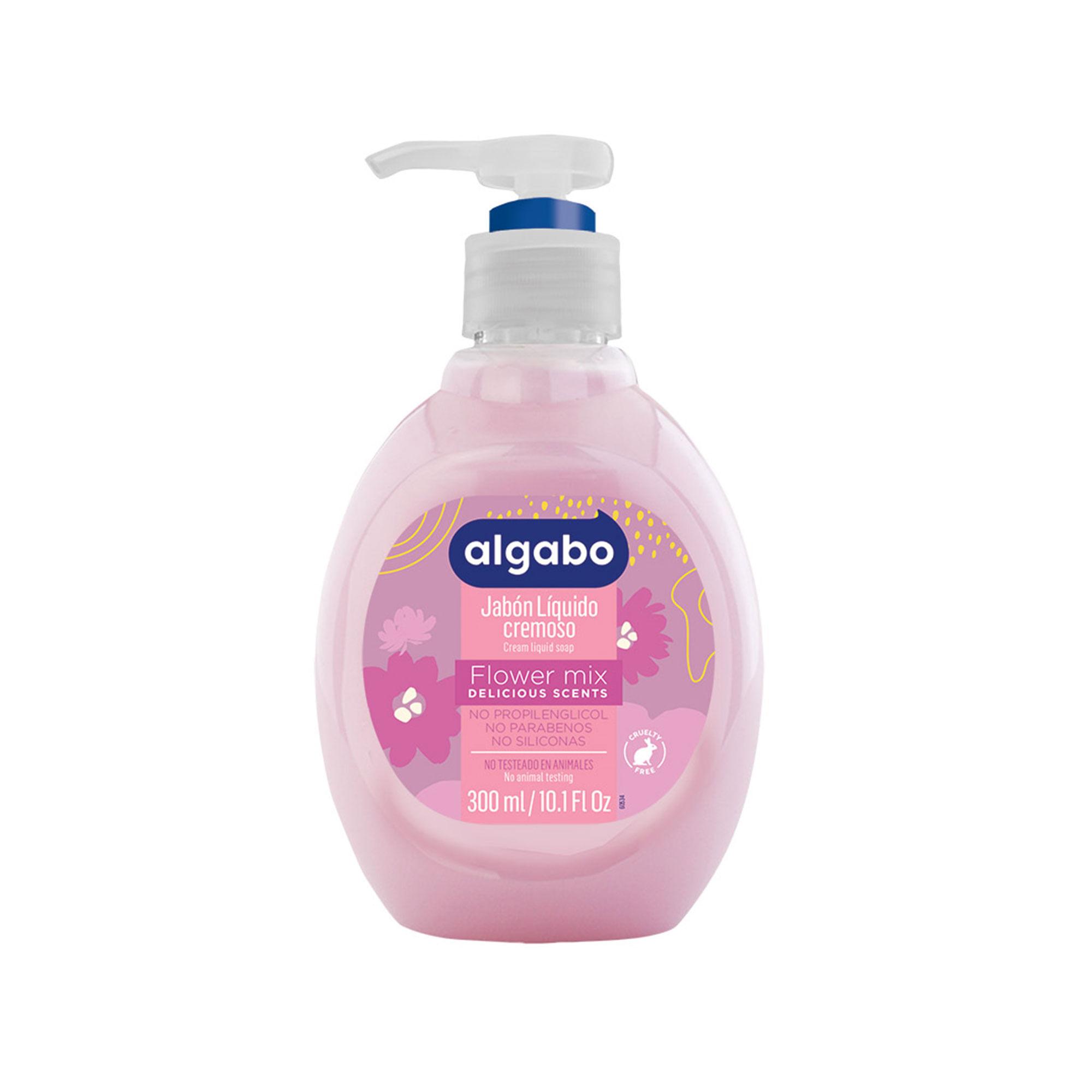 JABON LIQUIDO ALGABO C/DOSIF FLOWER MIX x 300ml